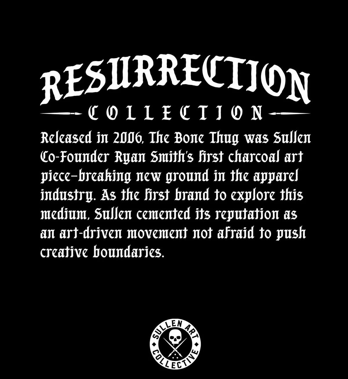 White Sullen Bone Thug 1 Ton T-shirt - close-up detail