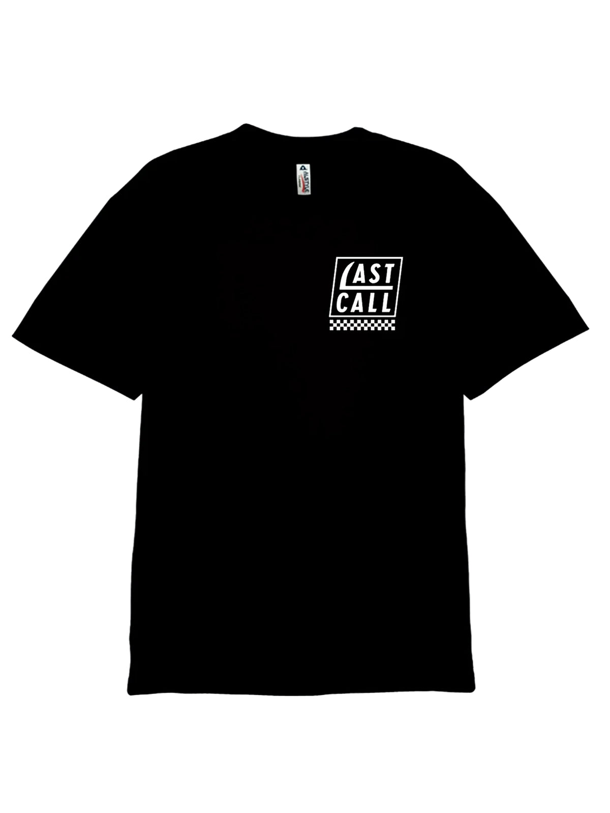 Last Call Co Born to Lose Graphic T-Shirt Black flat front view showing the chest graphic