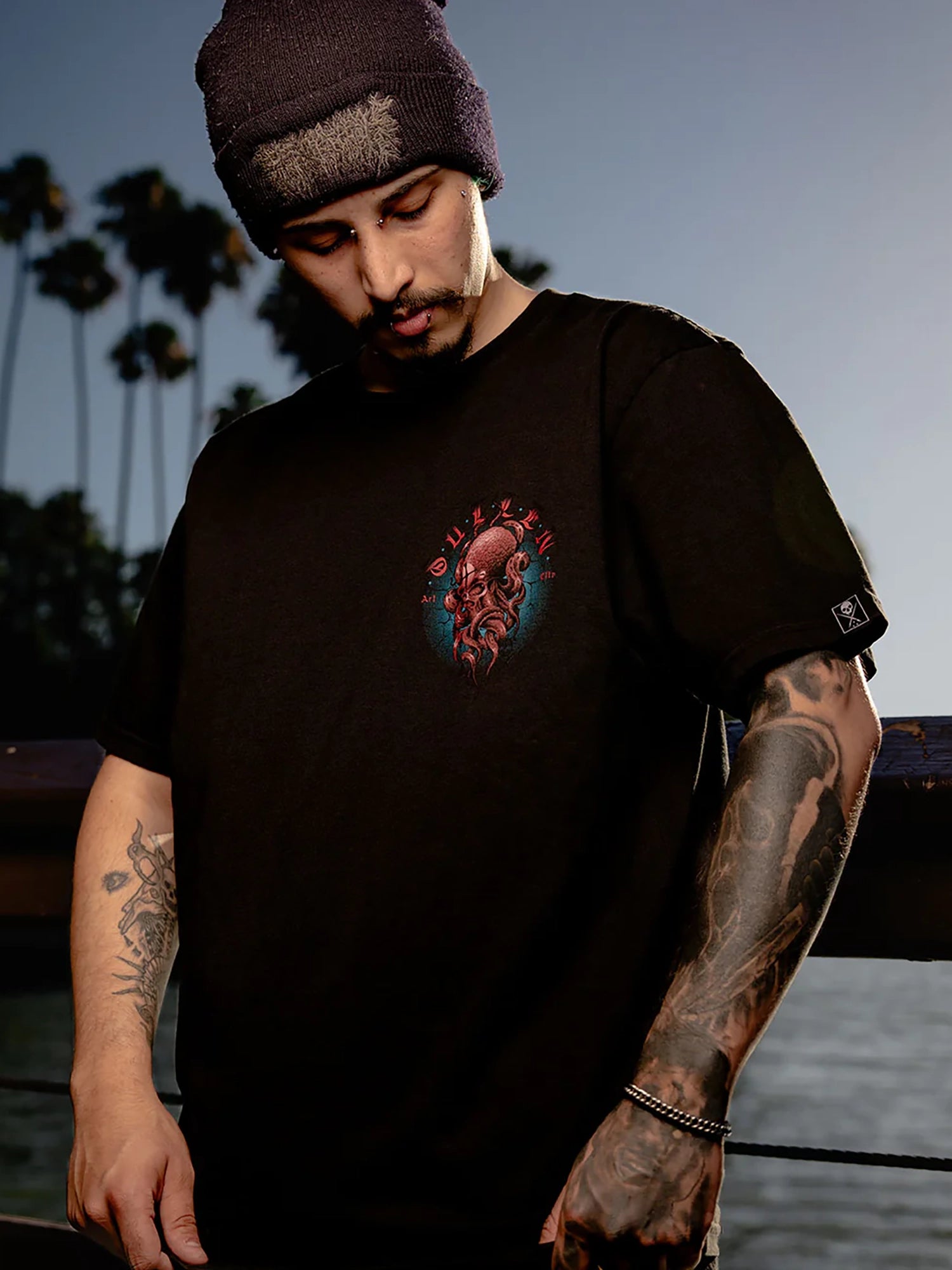 Sullen Men's Cephaskull Premium Tee - Black Ink by Sullen
