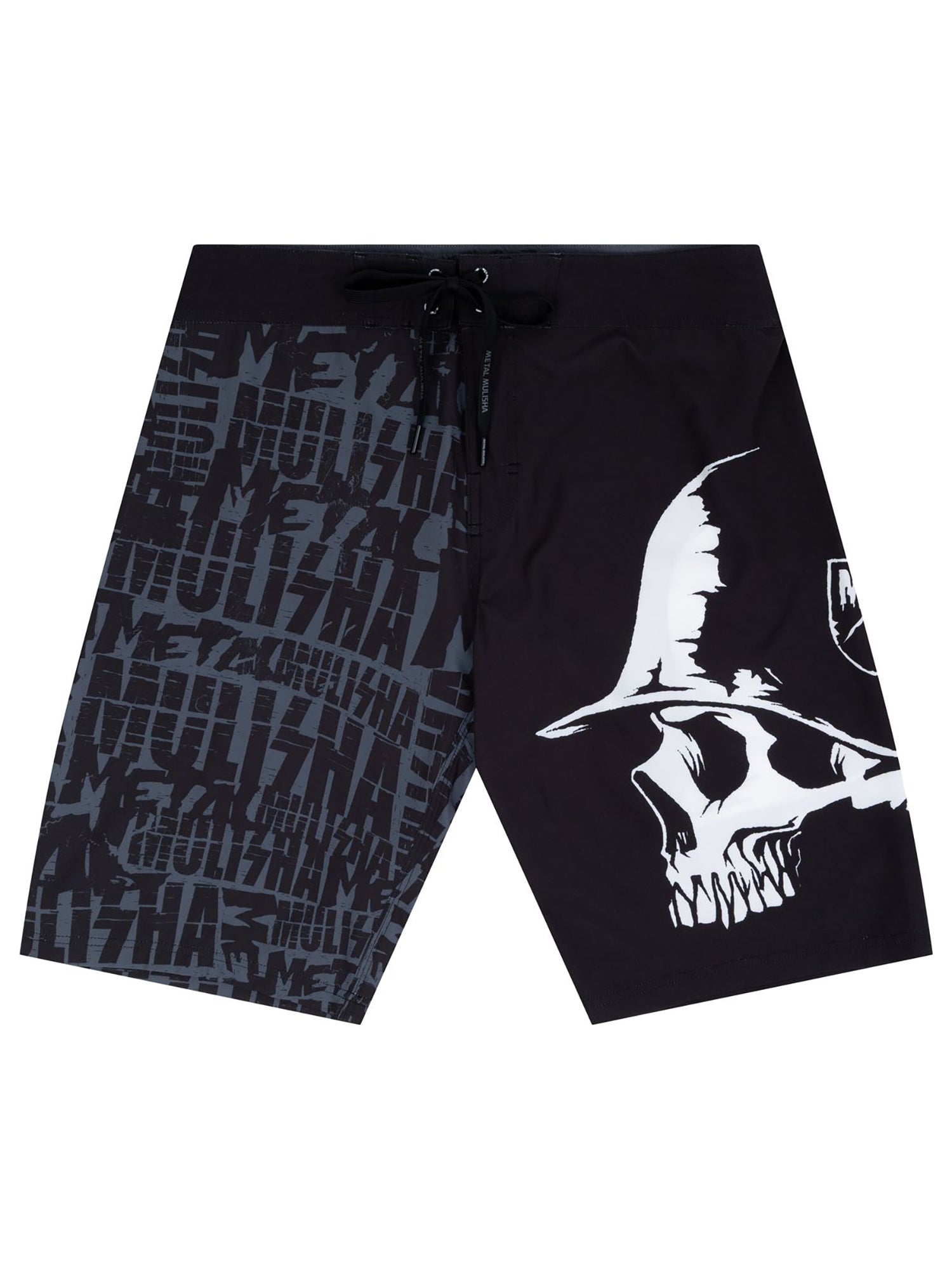 Metal Mulisha Men's Crushed Boardshorts - Black/Grey