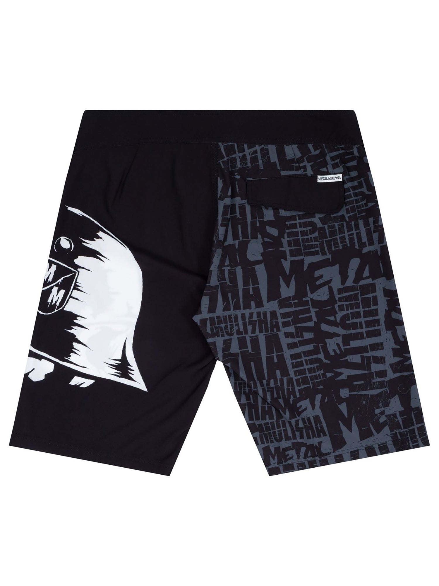 Metal Mulisha Men's Crushed Boardshorts - Black/Grey