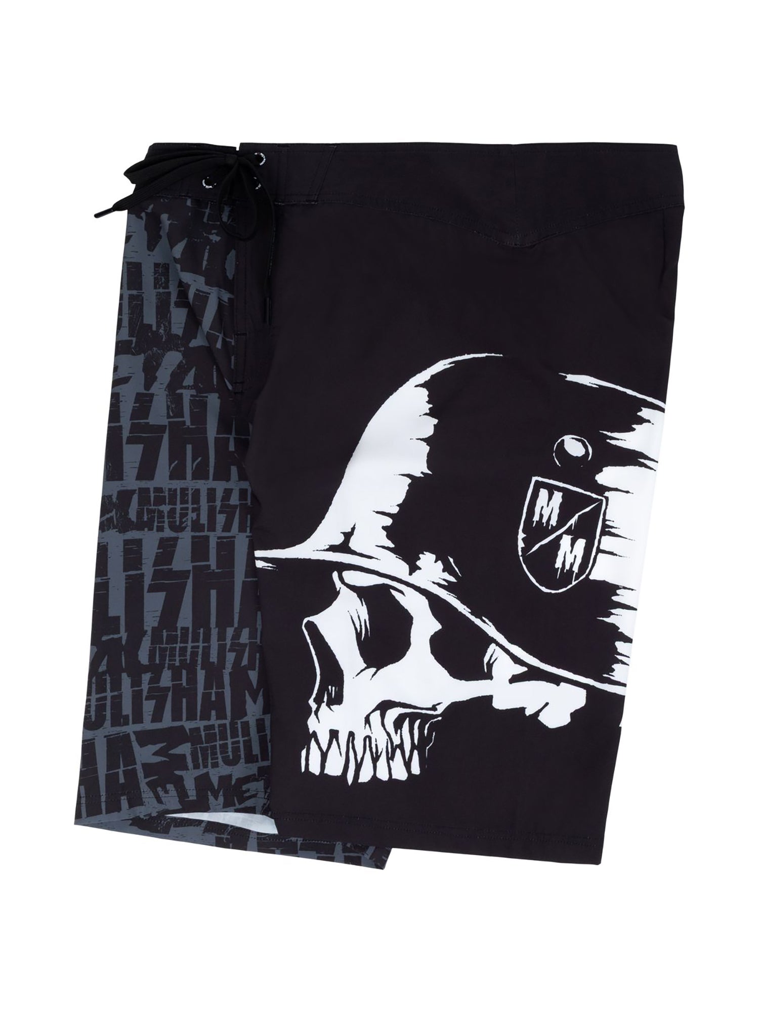 Metal Mulisha Men's Crushed Boardshorts - Black/Grey by Metal Mulisha