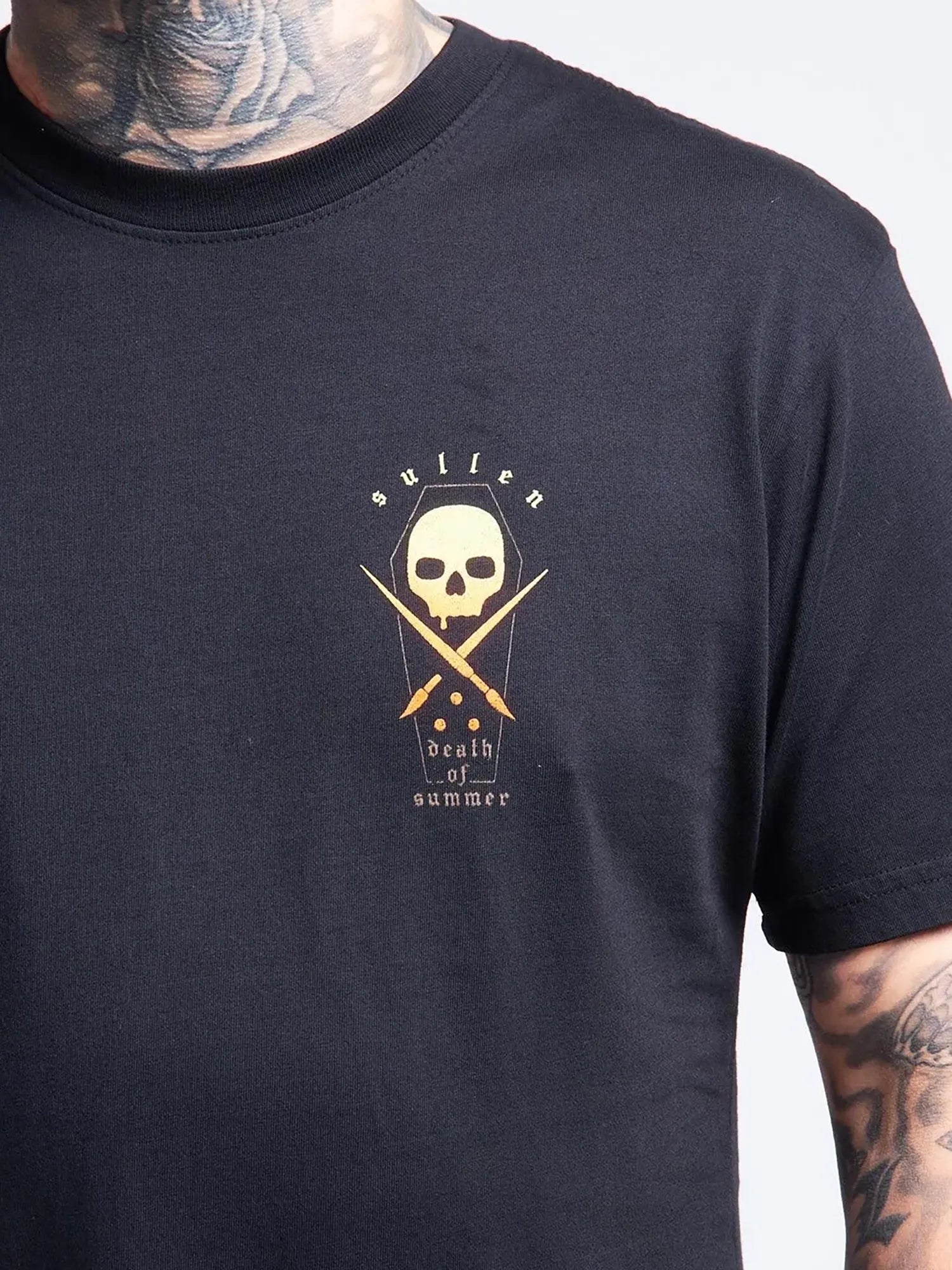 D.O.S. premium tee front graphic close-up