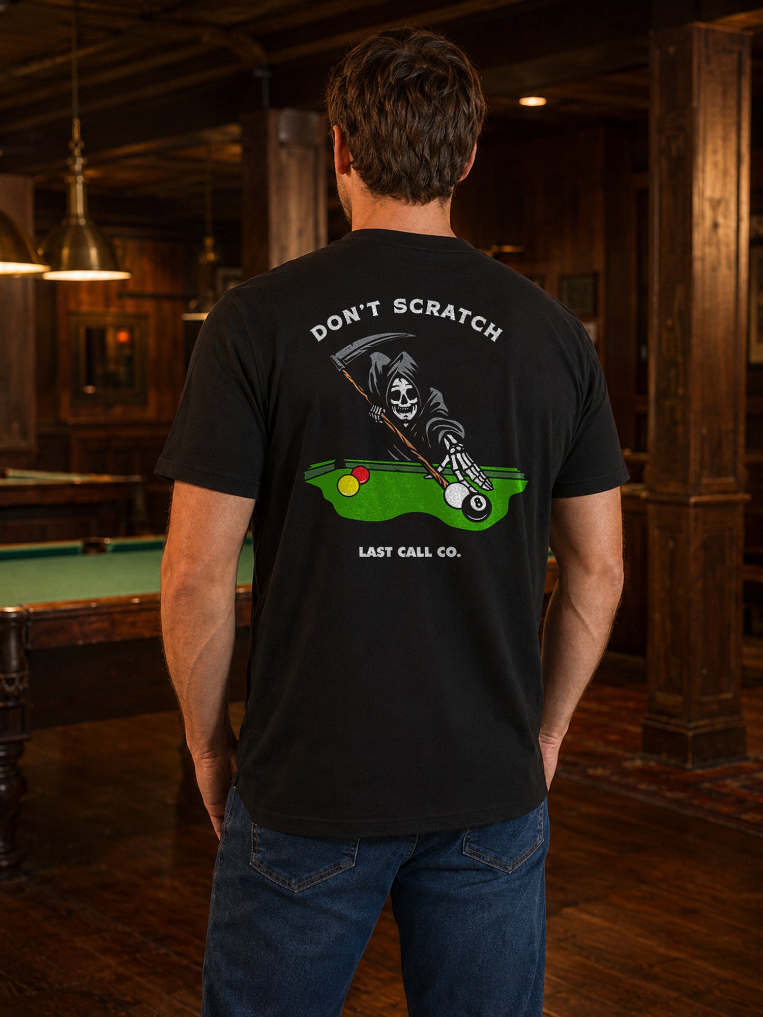Last Call Co Men's Don't Scratch Graphic T-shirt - Black