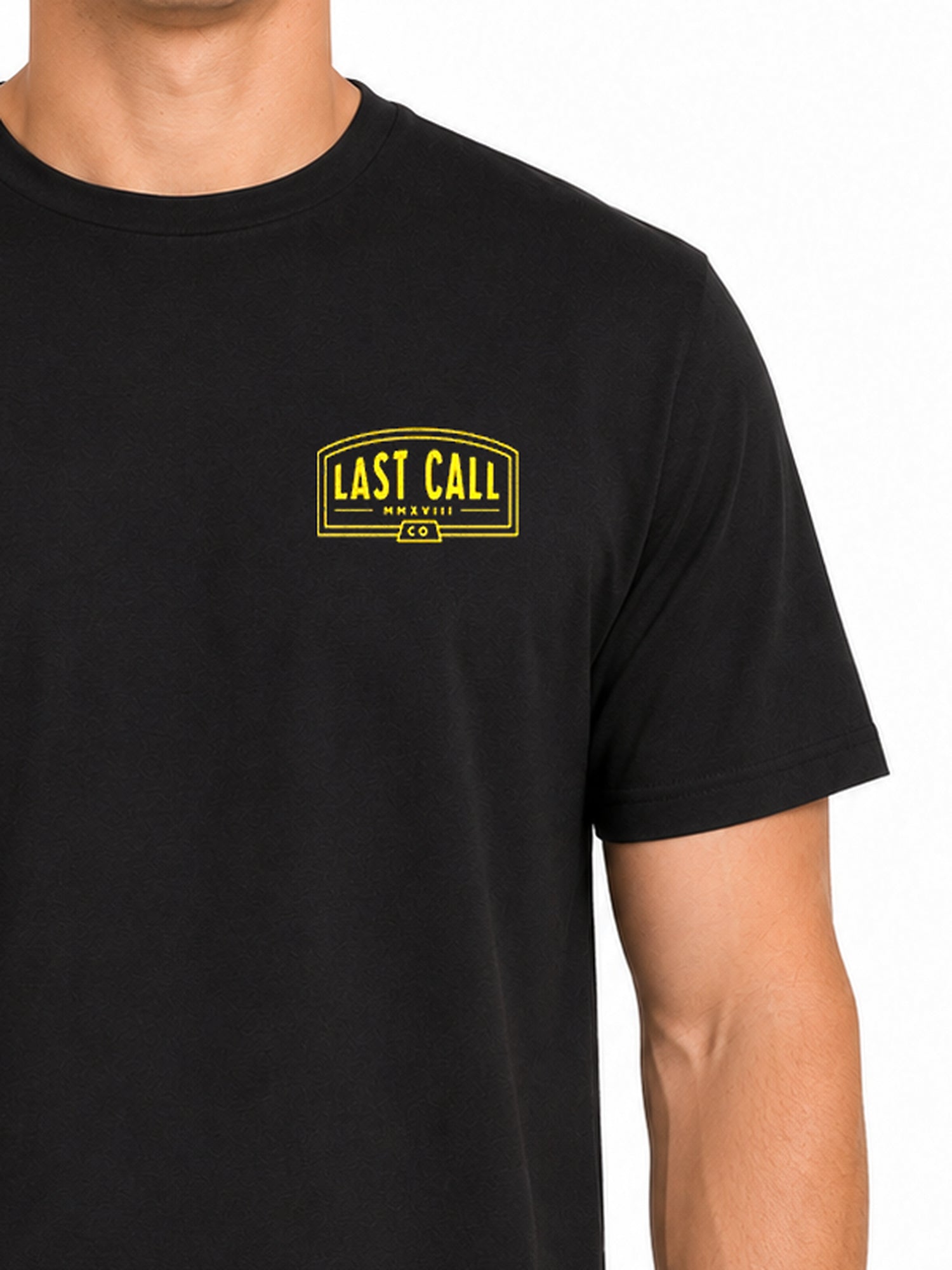 Last Call Co Men's Don't Be Long Graphic T-shirt - Black