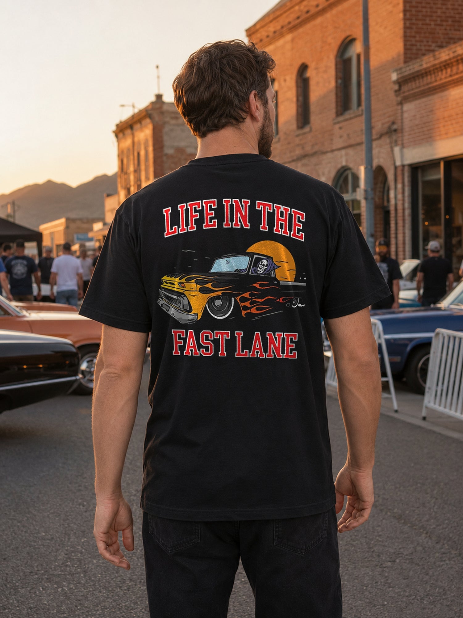 Last Call Co Men's Fast Lane Graphic T-shirt - Black