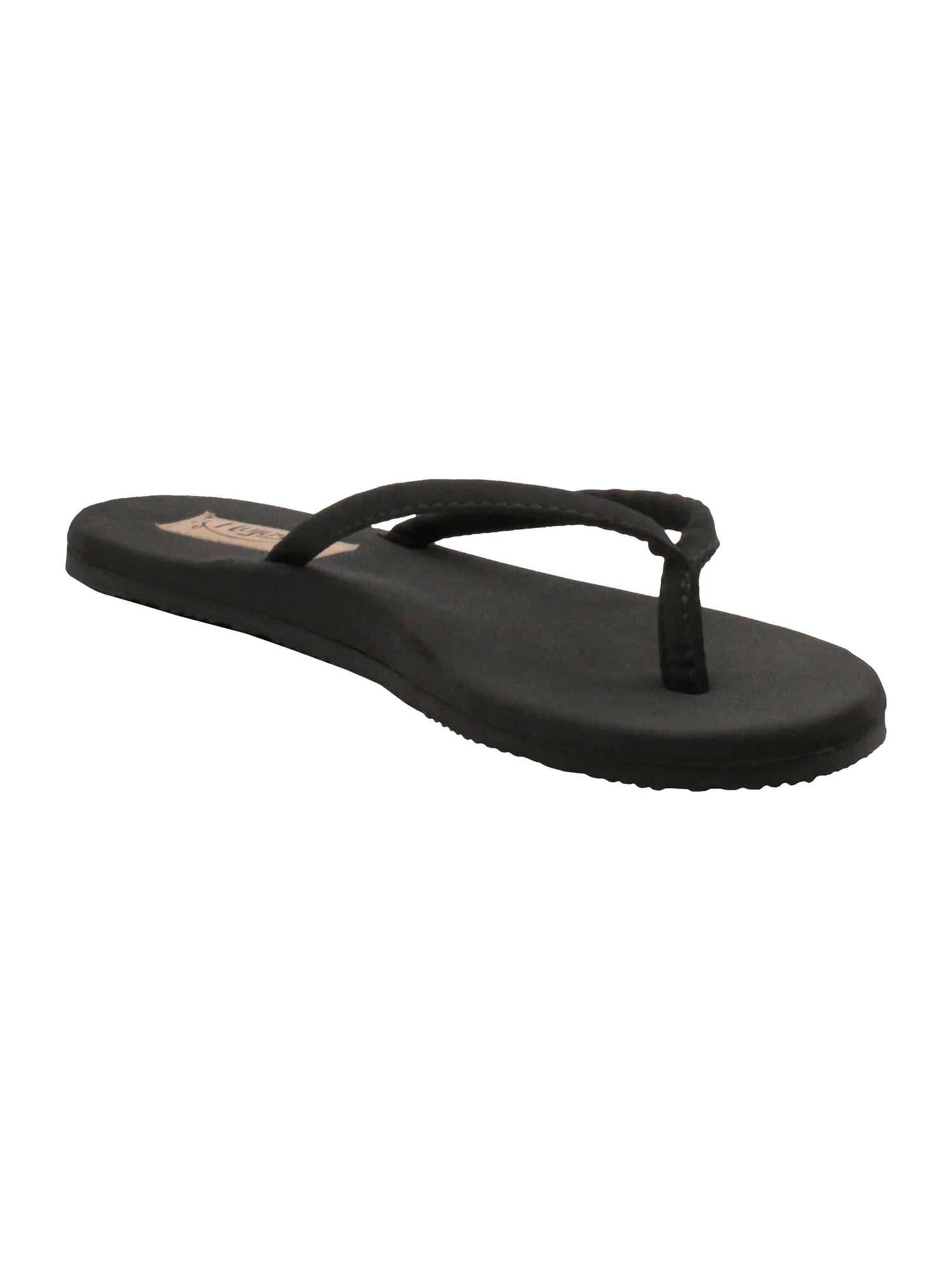 Flojos Women's Fiesta Thong Sandal – Charcoal, side view