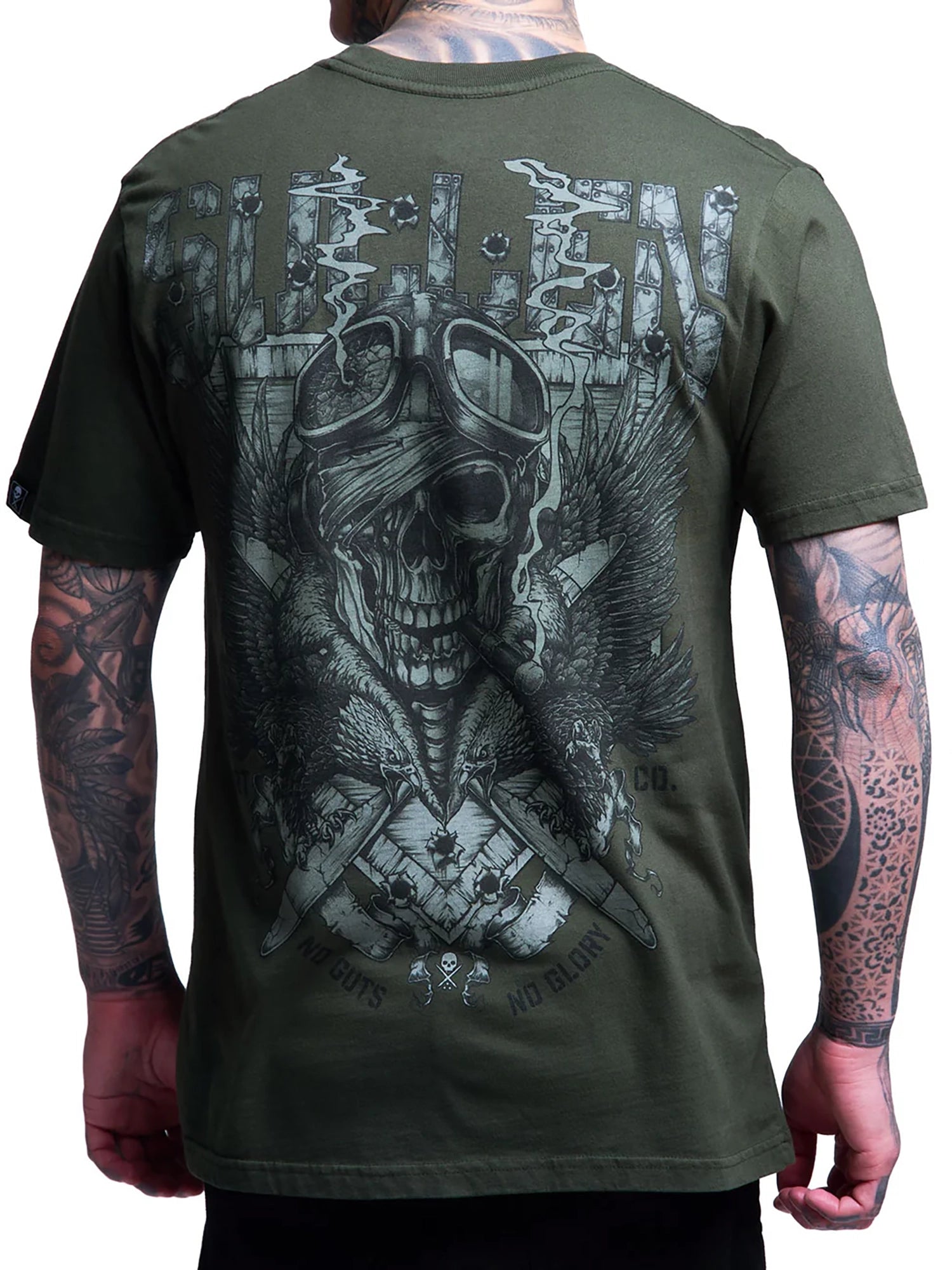 Sullen Men's Fighter Premium Graphic T-shirt - Rifle Green by Sullen