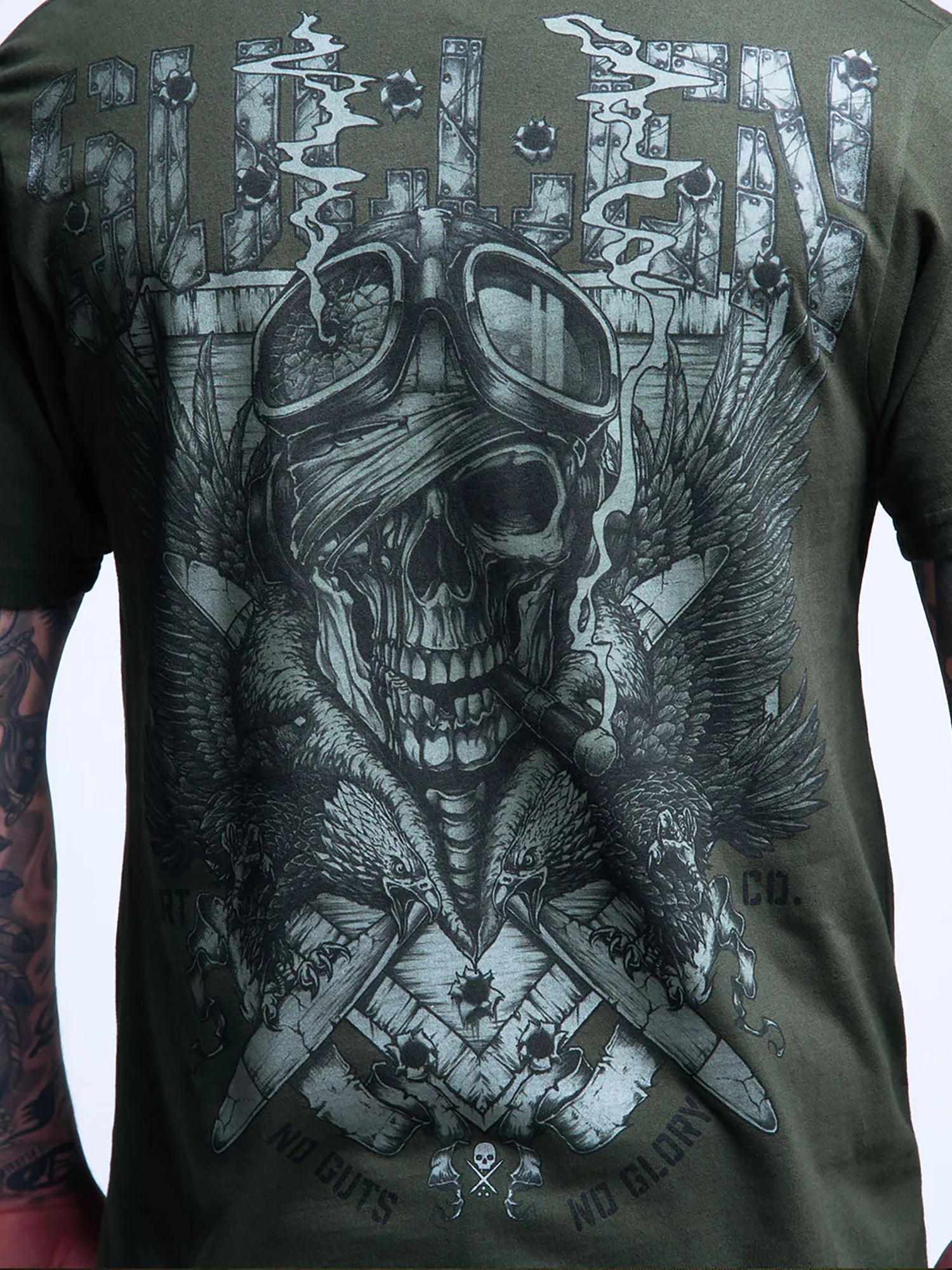 Sullen Men's Fighter Premium Graphic T-shirt - Rifle Green by Sullen