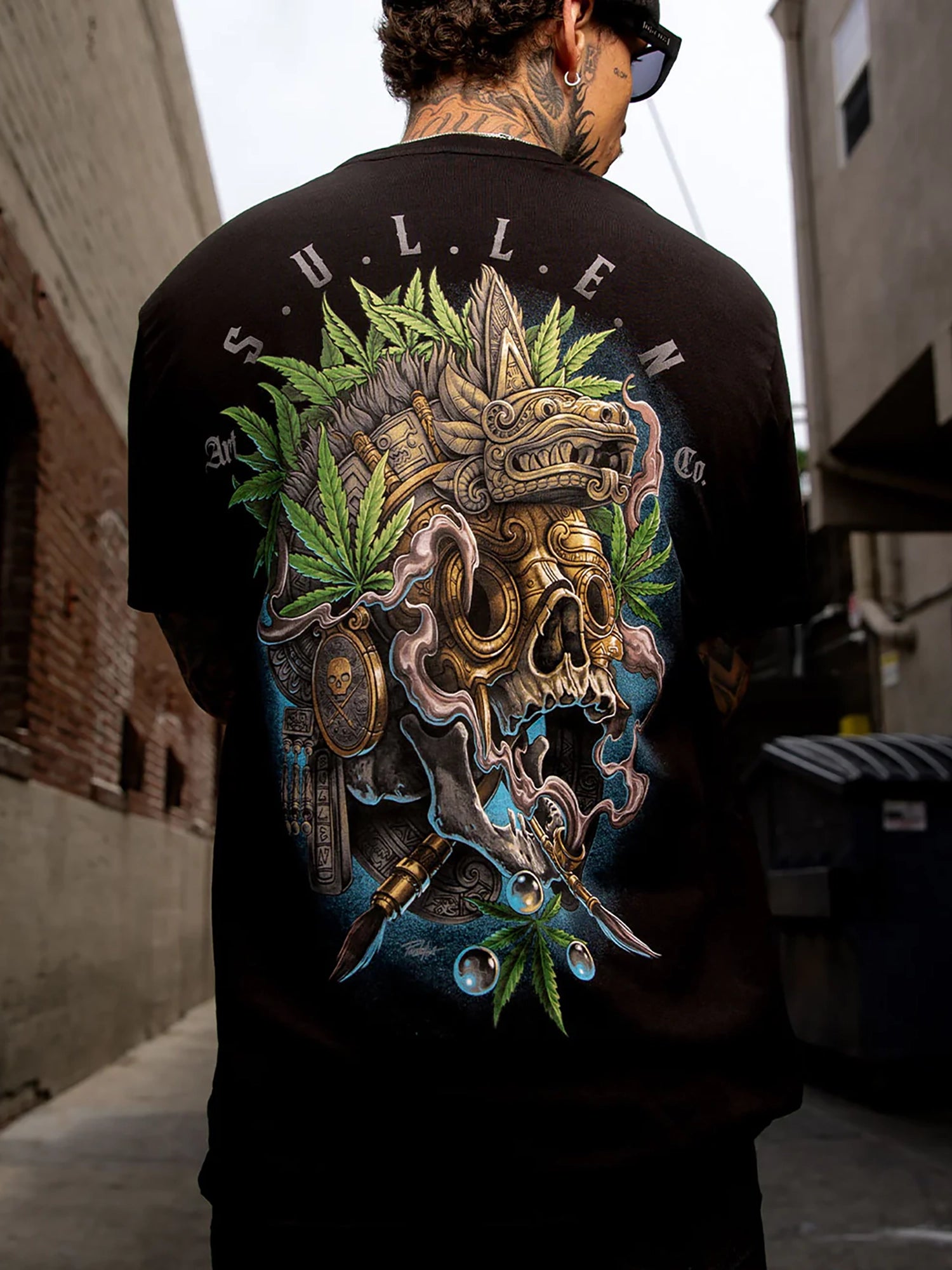 Sullen Men's Flower God Premium Tee - Jet Black by Sullen