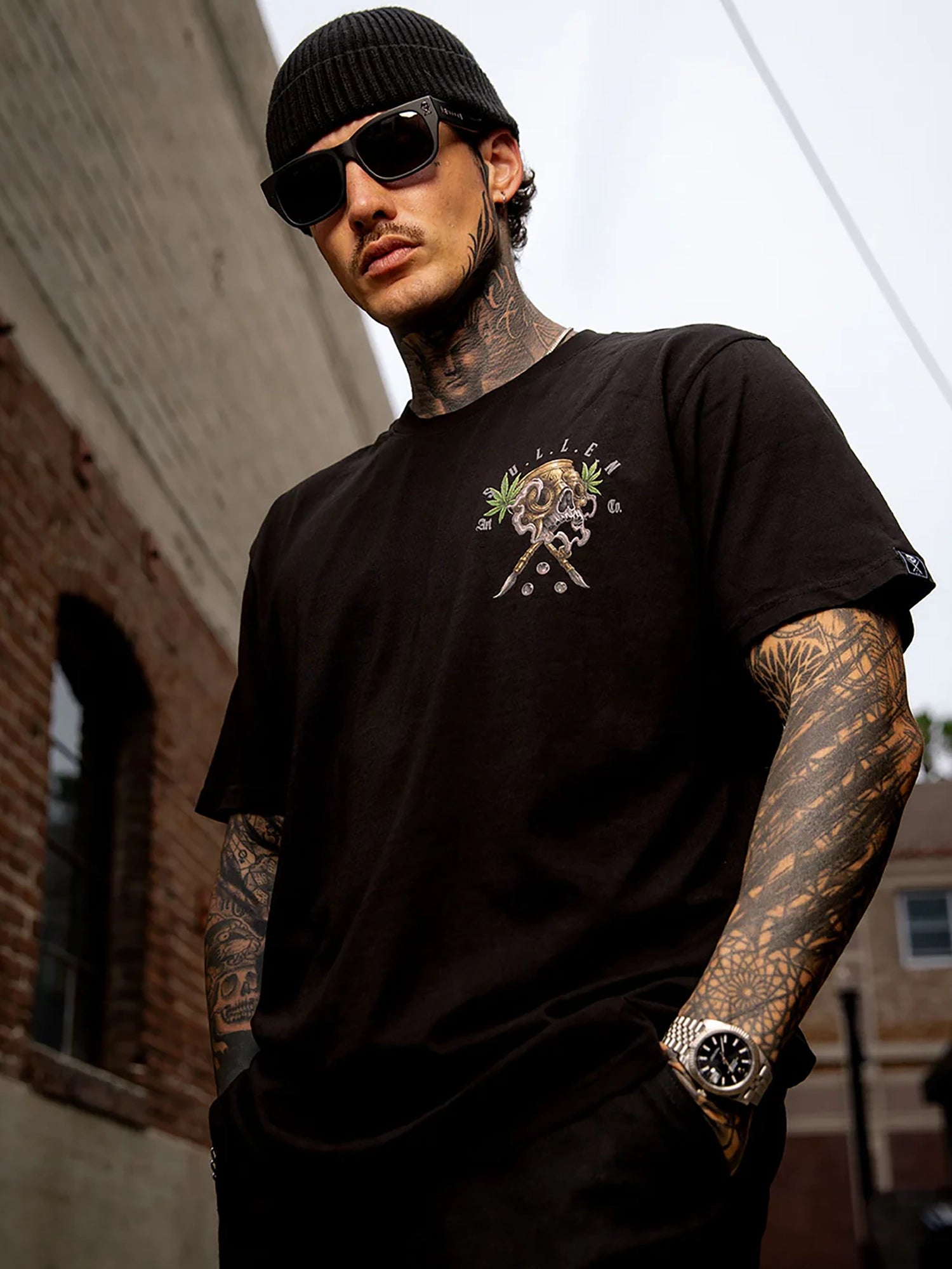 Sullen Men's Flower God Premium Tee - Jet Black by Sullen