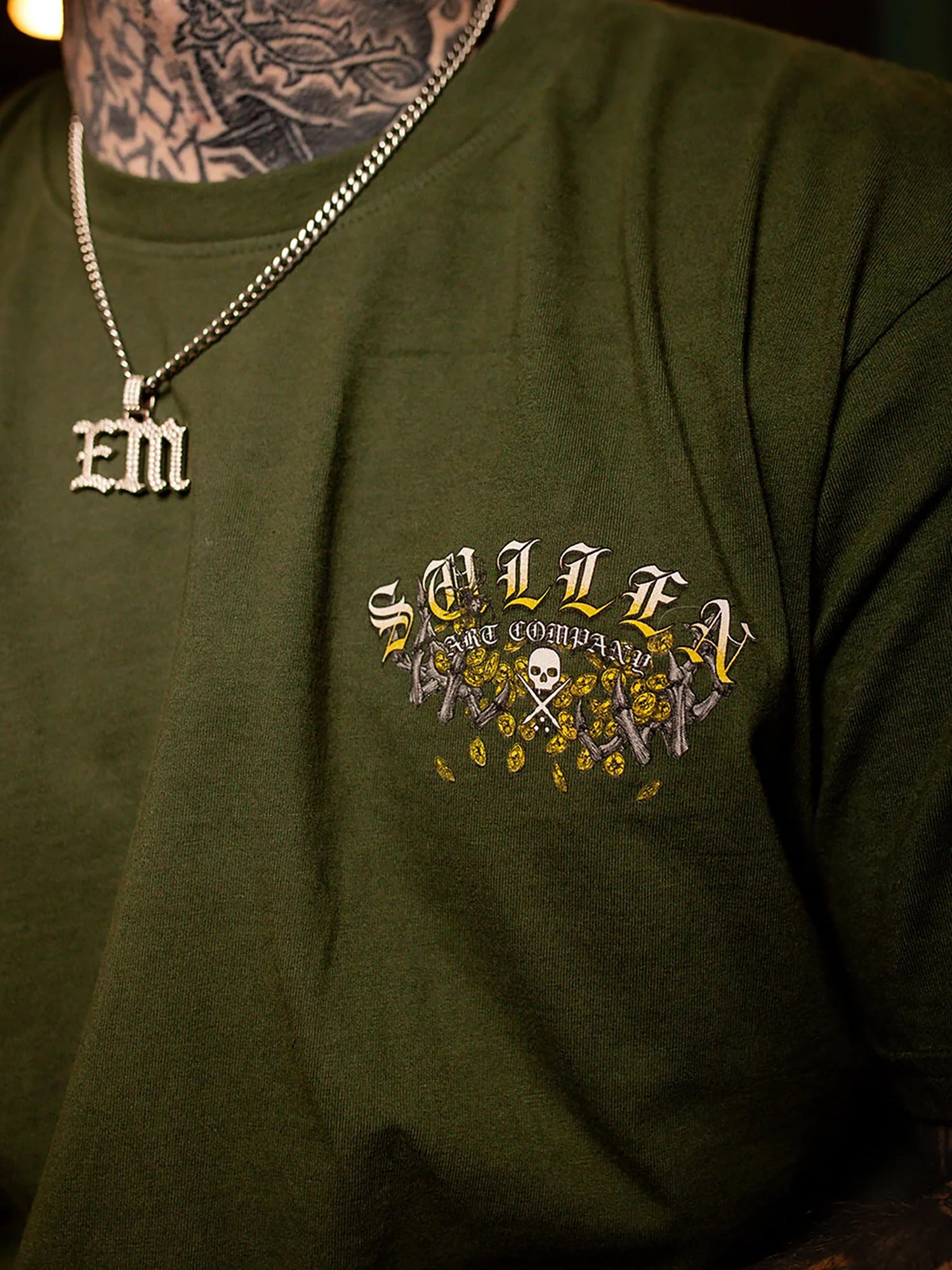 Sullen Men's Forever Lucky Premium Graphic T-shirt - Thyme by Sullen