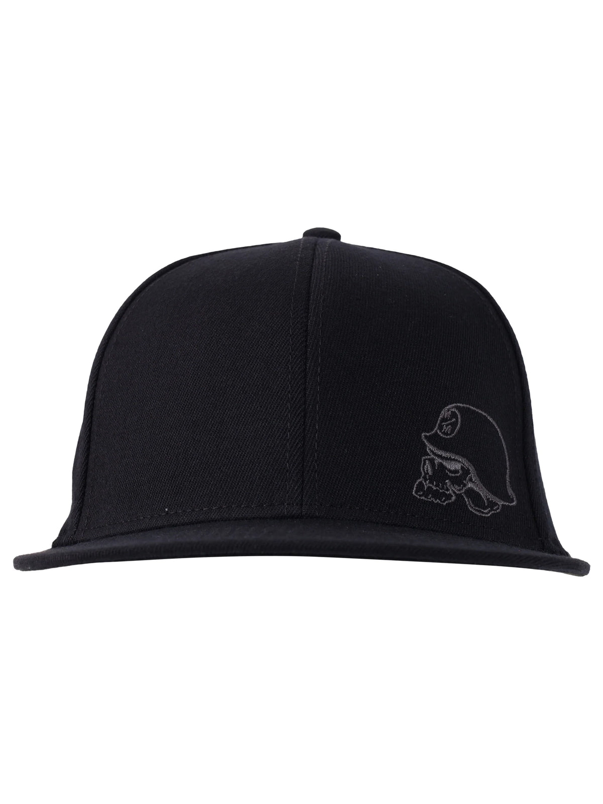 Metal Mulisha Helmet Flexsnap Hat black and charcoal front logo view