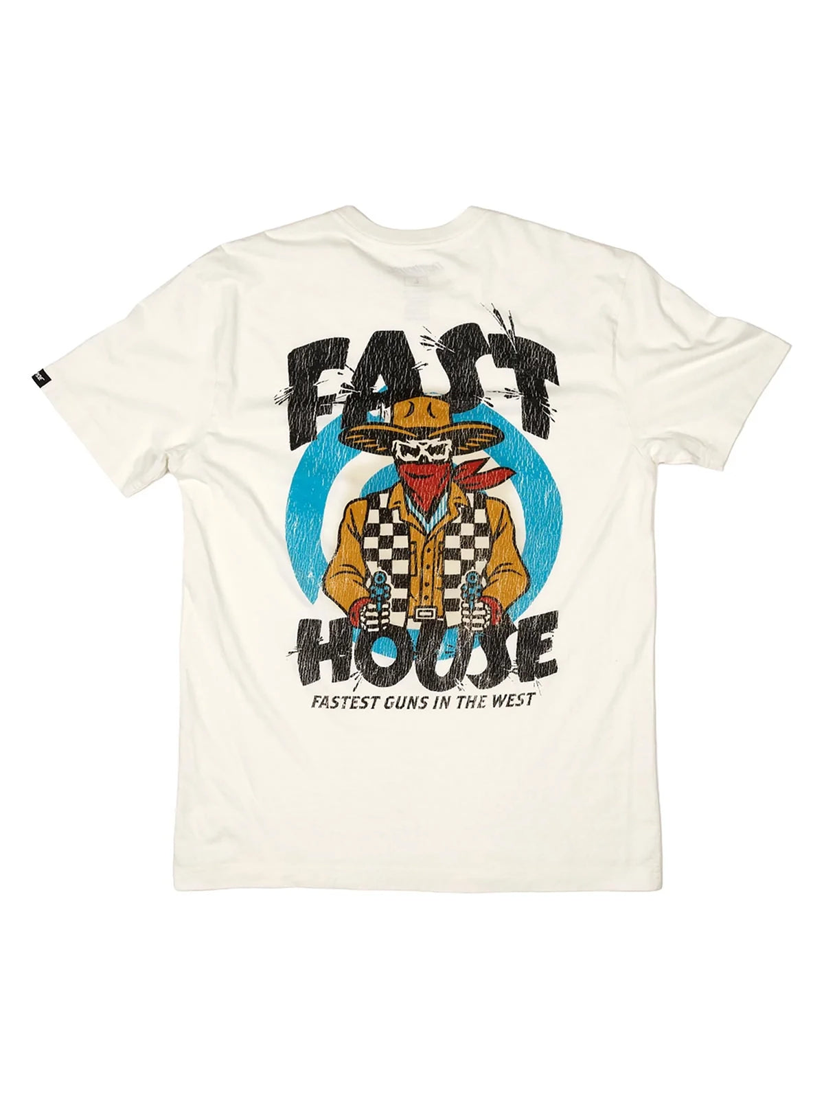 Fasthouse Men's Hyde Graphic T-shirt in Natural, back flat-lay view