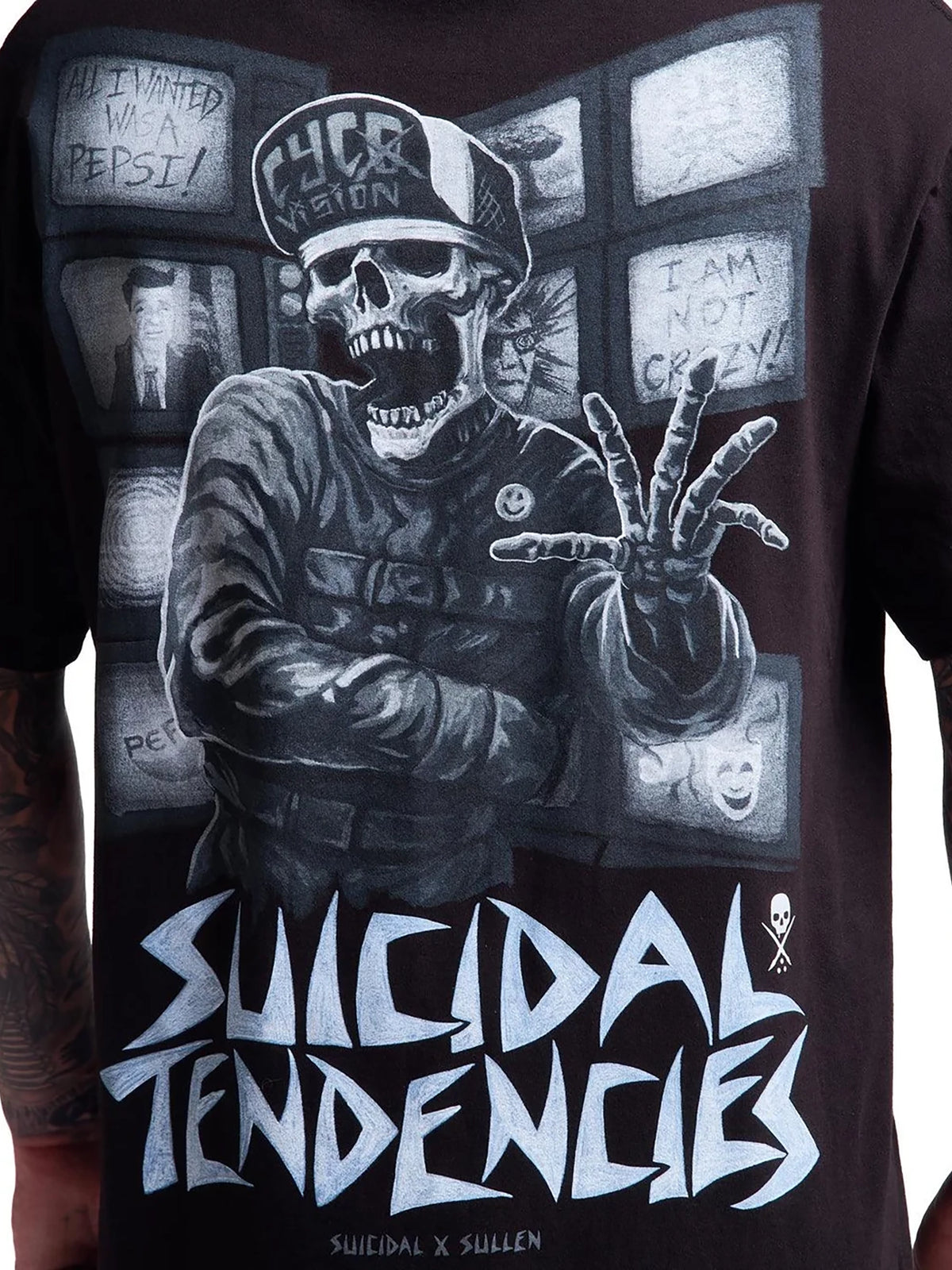 Sullen x Suicidal Tendencies Men's Institutionalized Standard Graphic T-shirt - Black