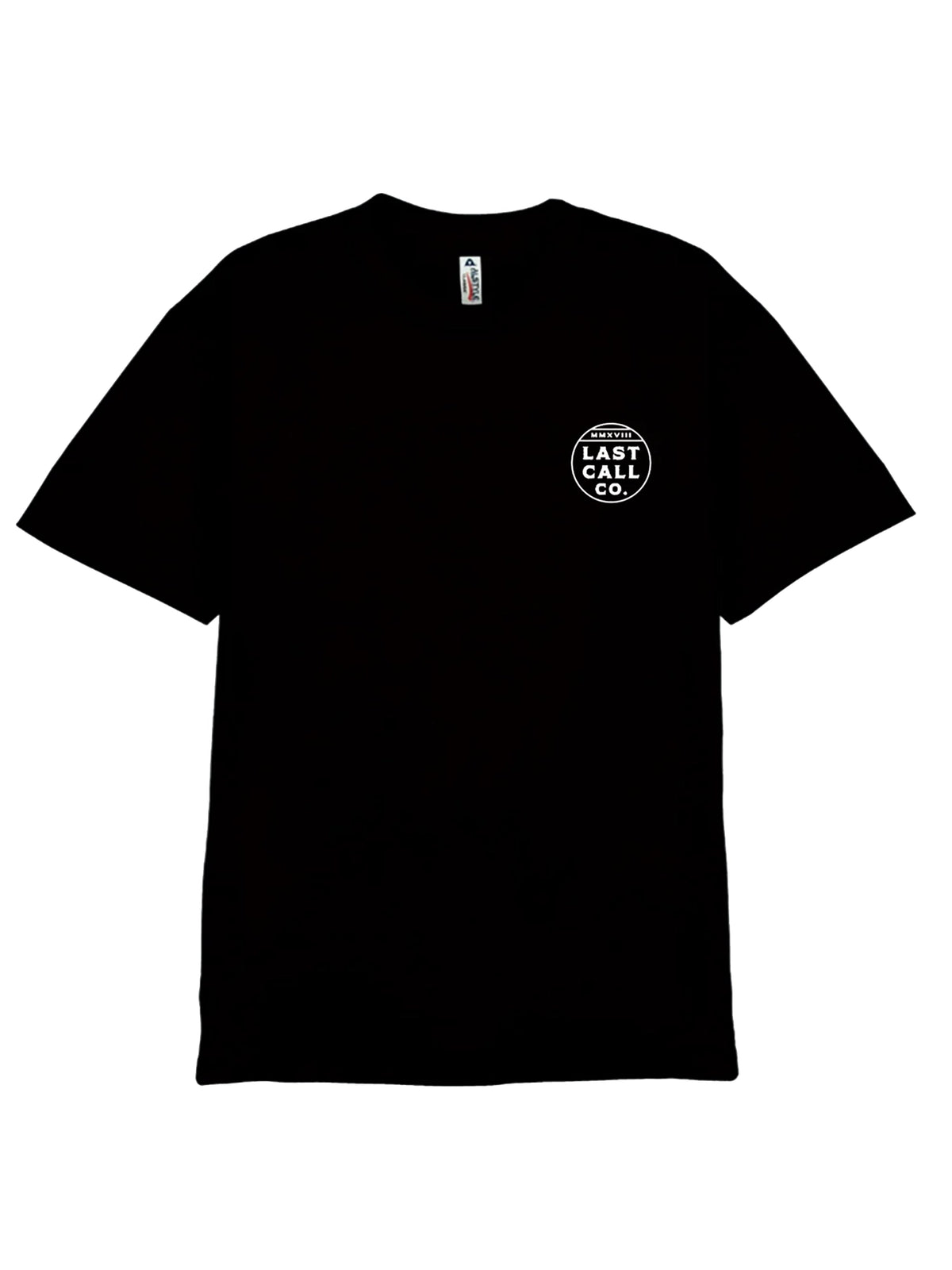 Last Call Co Killin' Time Graphic T-Shirt Black flat front view showing the chest graphic