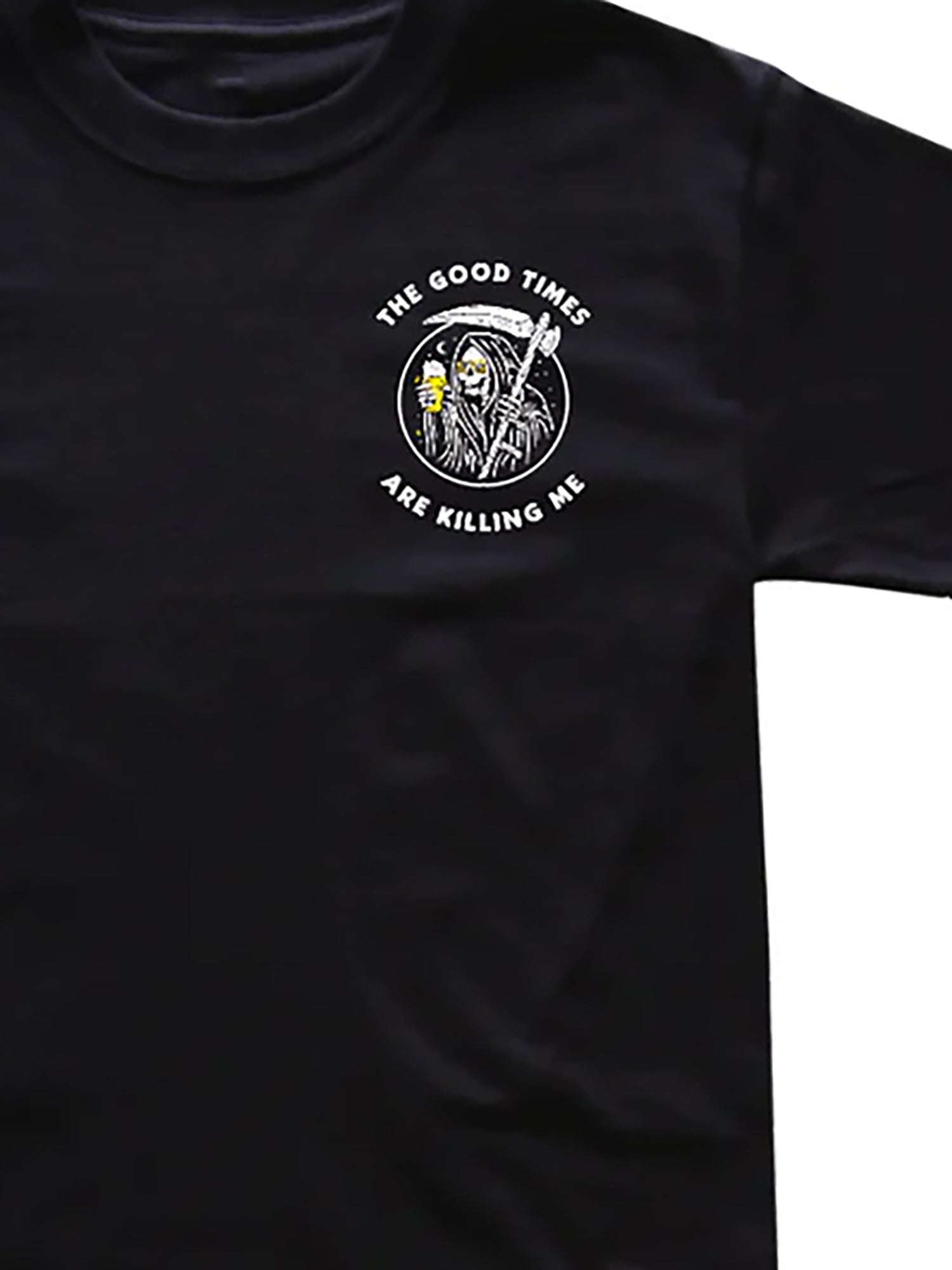 Last Call Co Men's Killing Me Graphic T-shirt - Black
