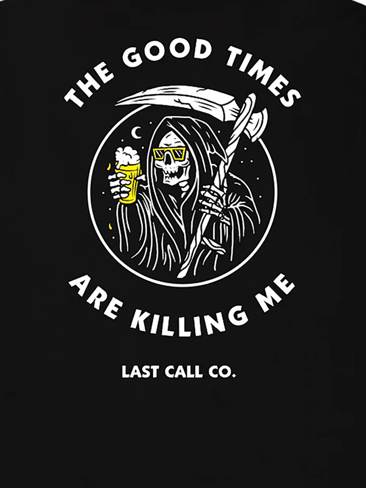 Last Call Co Men's Killing Me Graphic T-shirt - Black