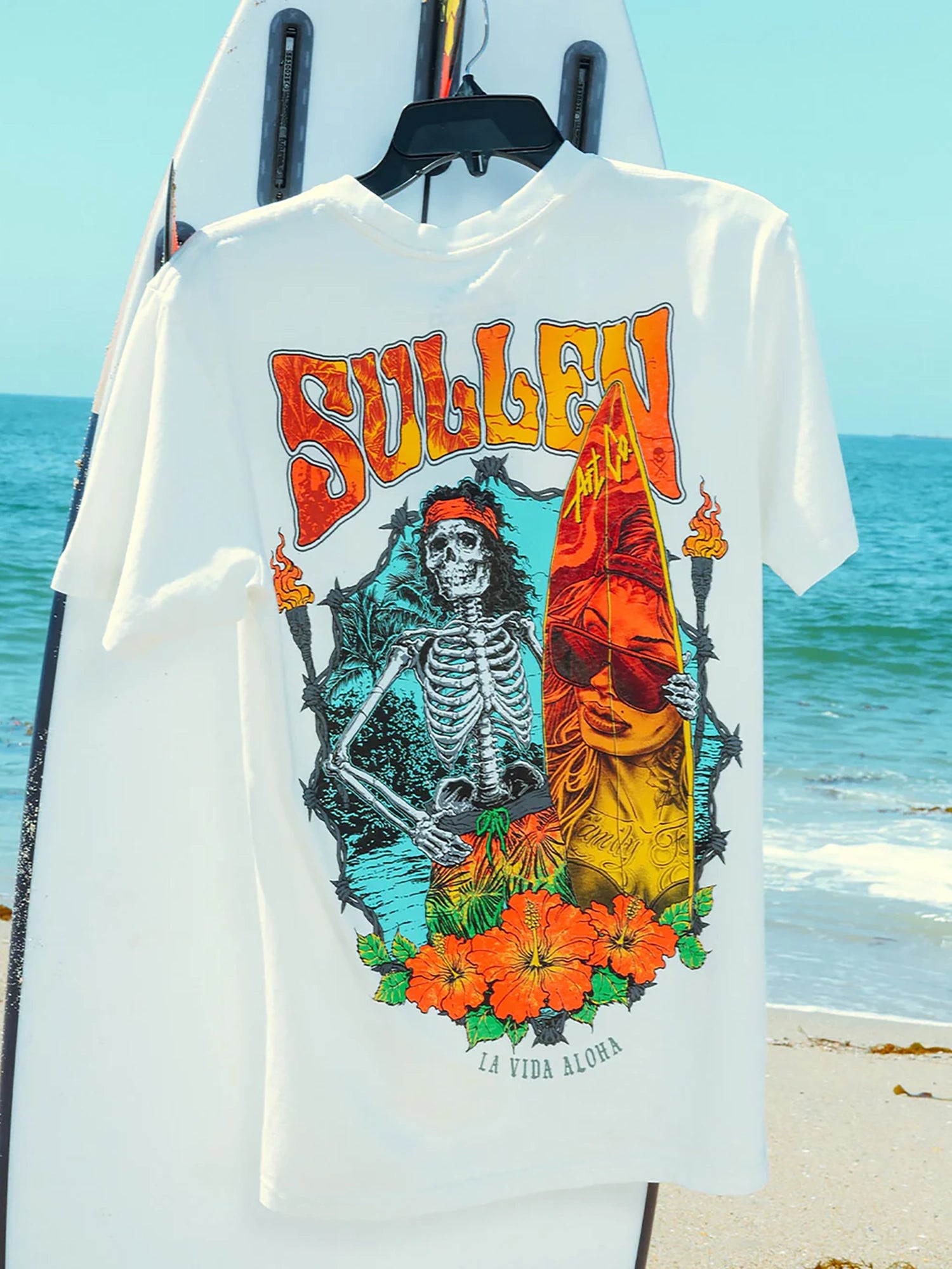 Sullen Men's La Vida Aloha Premium Tee - Antique White by Sullen