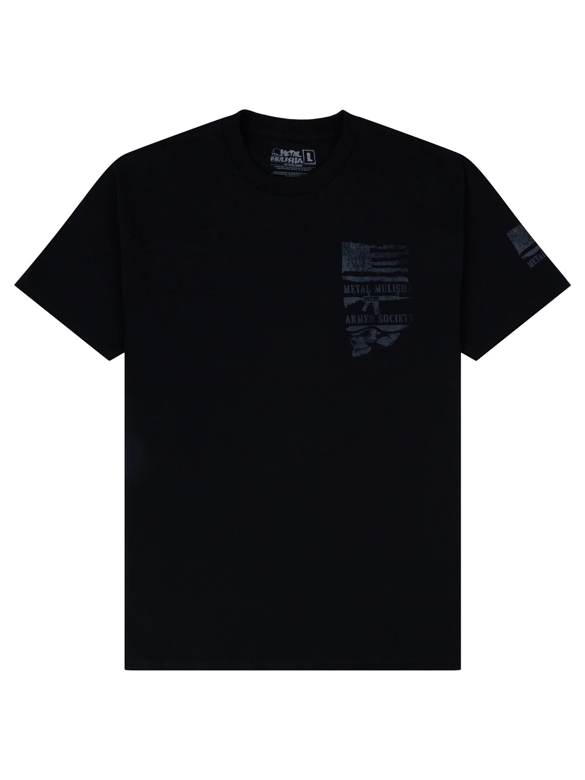 Metal Mulisha Liberty Div black graphic T-shirt front view