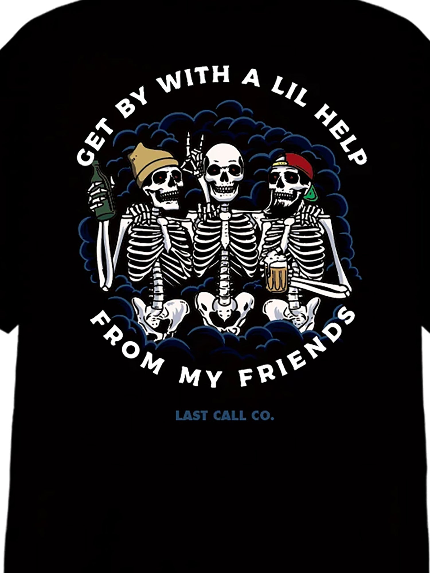 Last Call Co Men's Lil Help Graphic T-shirt - Black