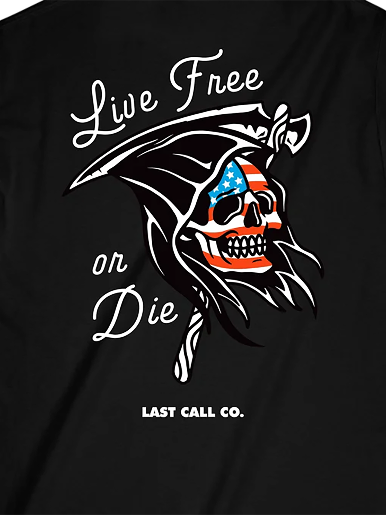 Last Call Co Men's Live Free Graphic T-shirt - Black