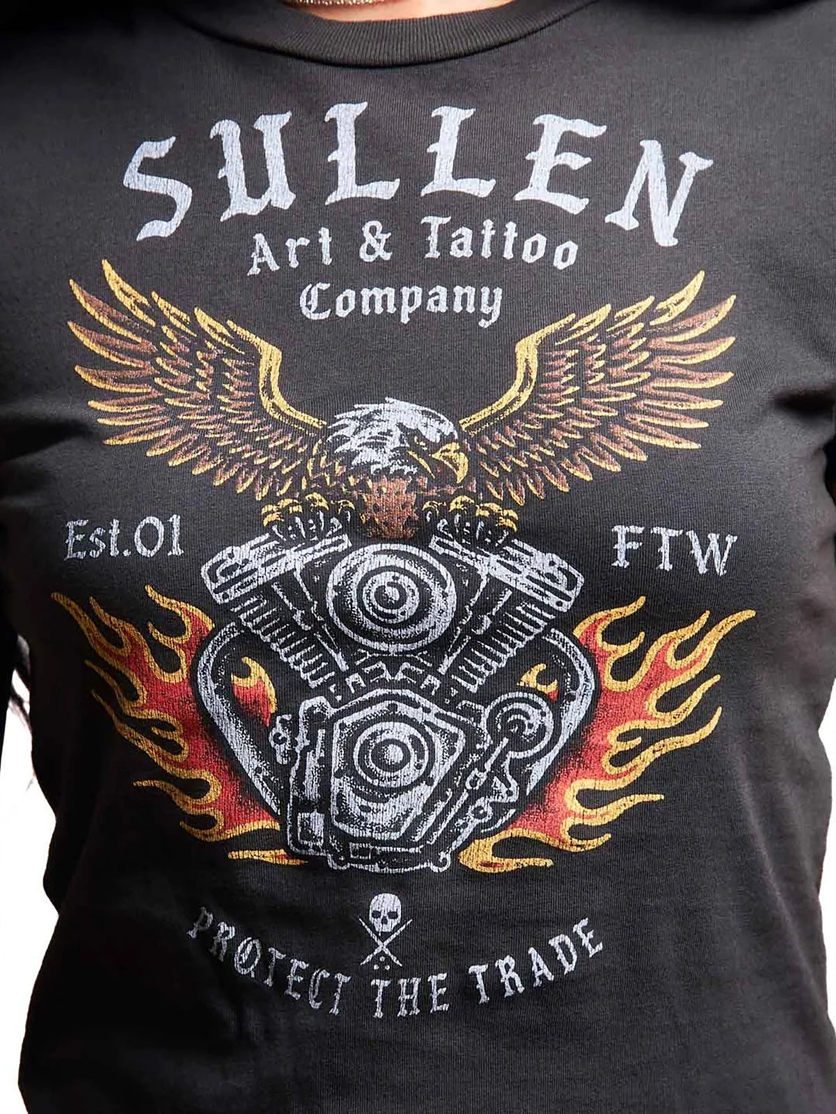 Sullen Live Free Women's Graphic T-shirt - Vintage Black