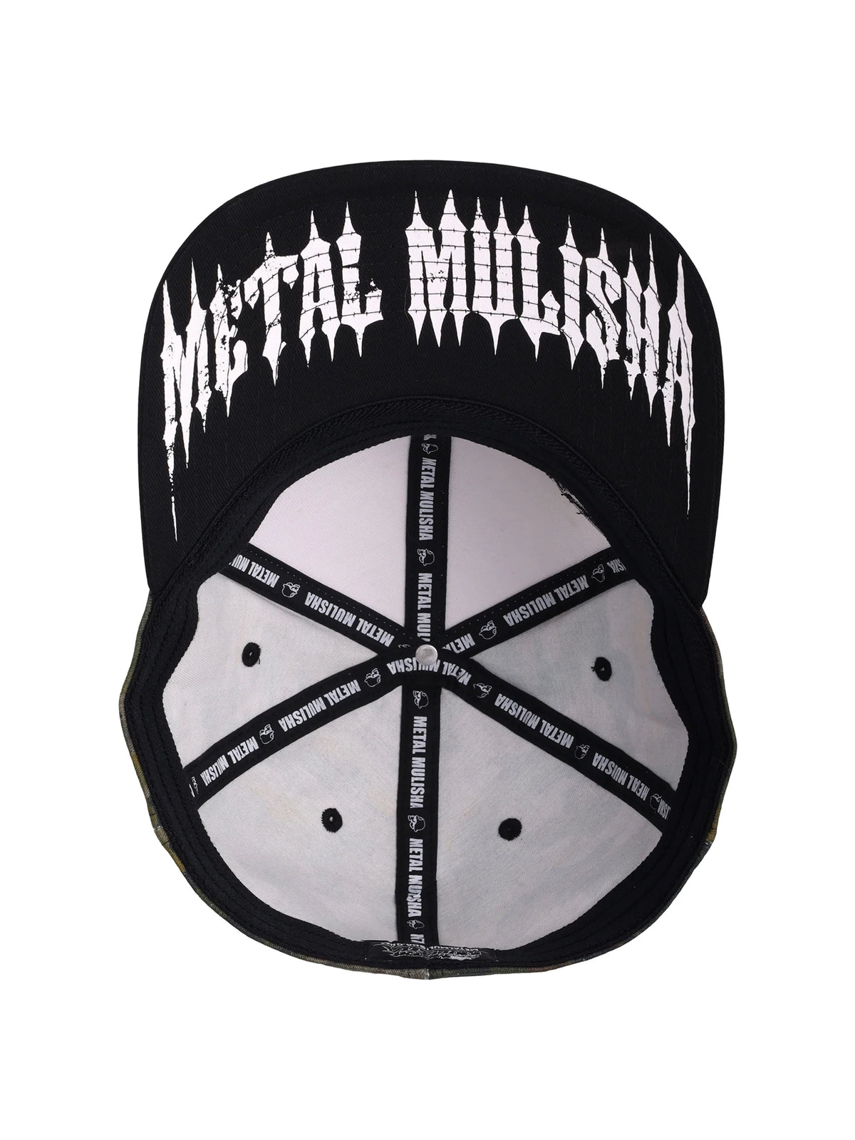 Metal Mulisha Lookout 3 Camo Flex Hat interior taping view