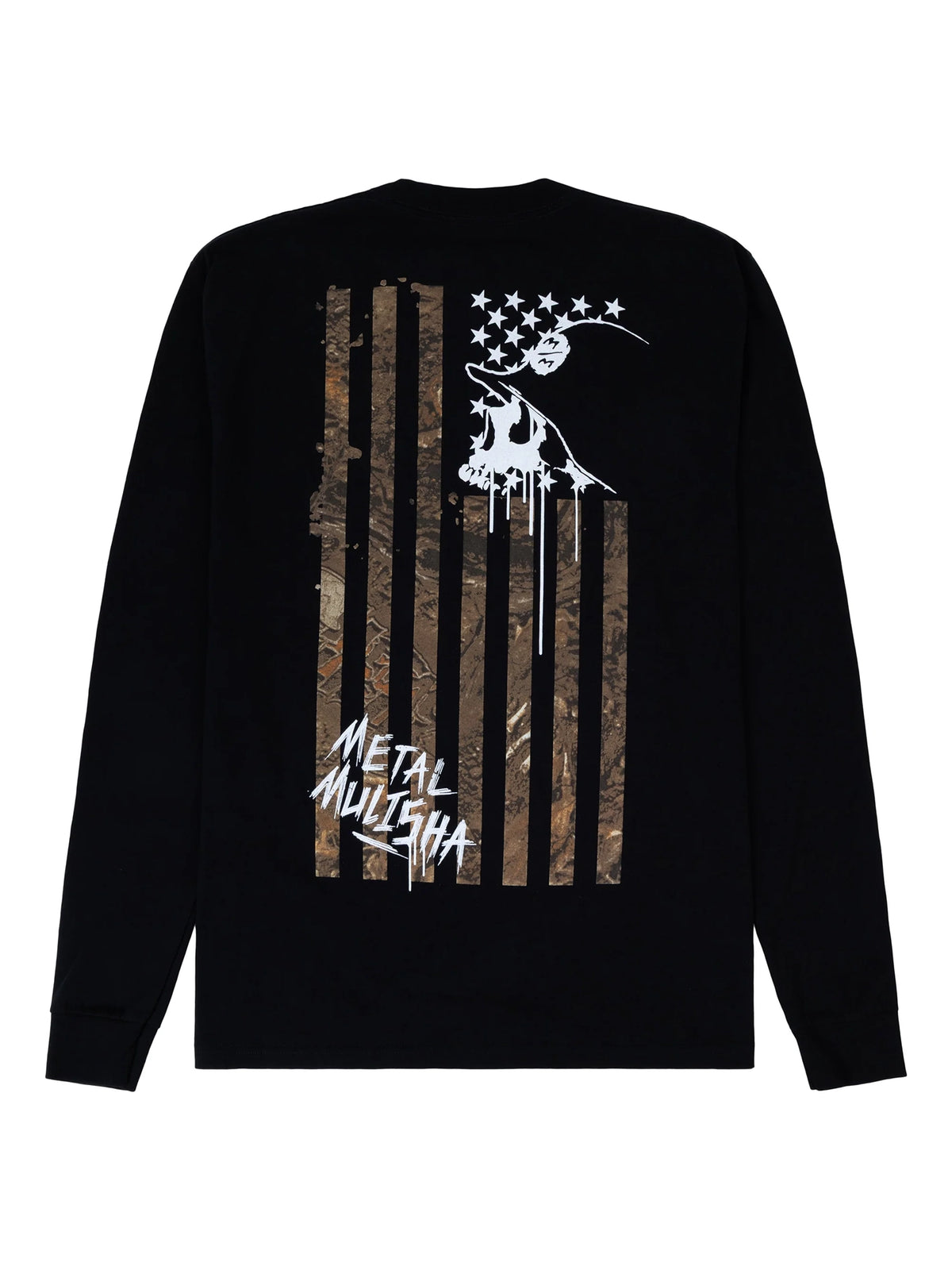 Metal Mulisha Lost Flag black long sleeve T-shirt back view