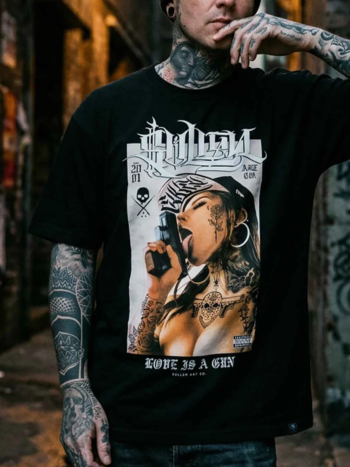 Sullen Men's Love Is “1 Ton” Relaxed Fit Graphic T-shirt - Jet Black