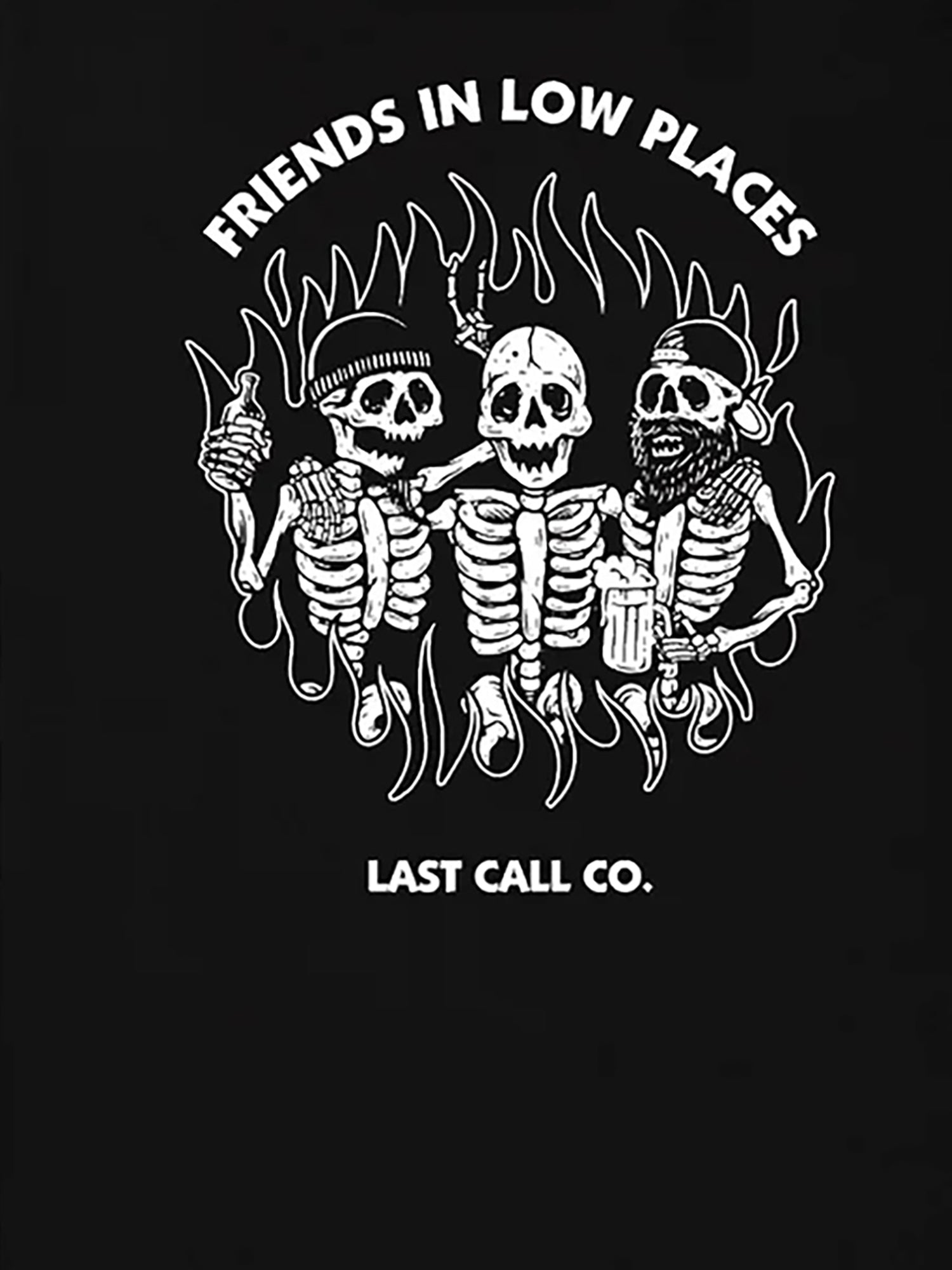 Last Call Co Men's Low Places Graphic T-shirt - Black