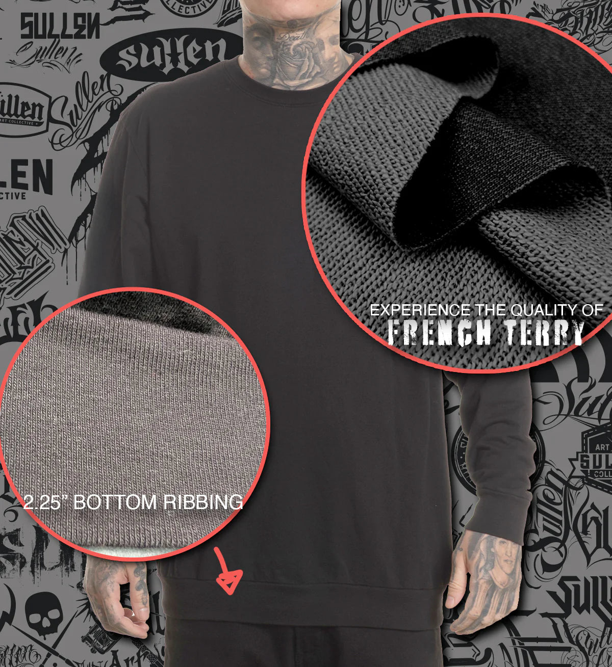 Sullen Men's Melting Skulls Long Sleeve Premium T-shirt
