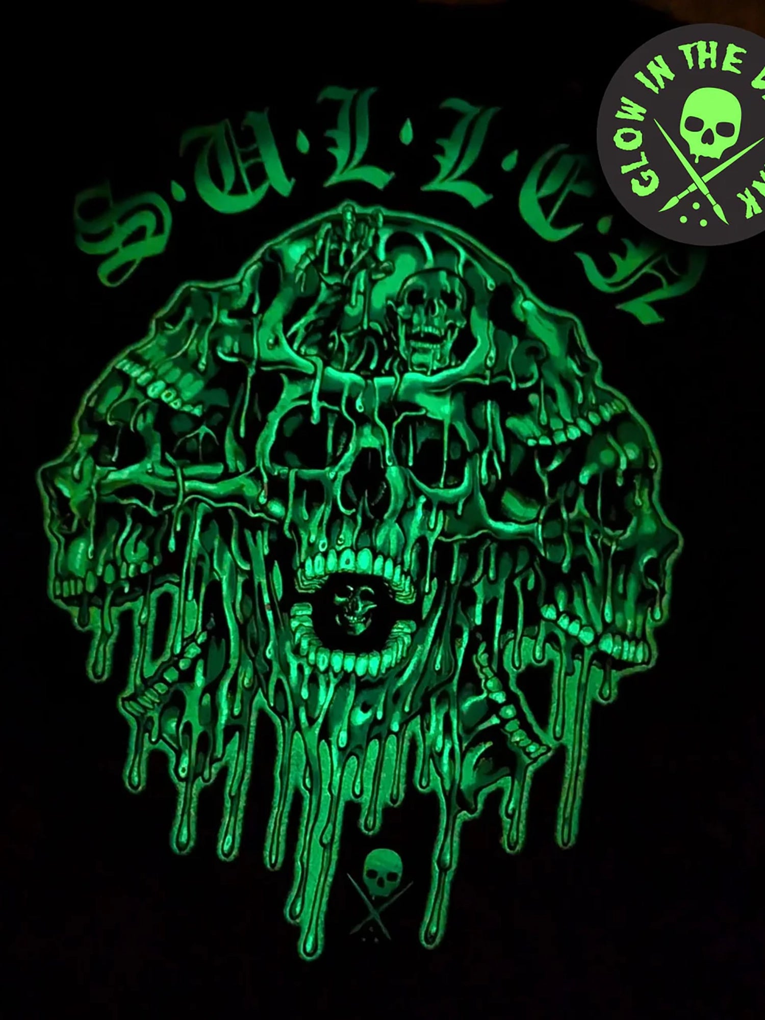 Sullen Men's Melting Skulls Long Sleeve Premium T-shirt