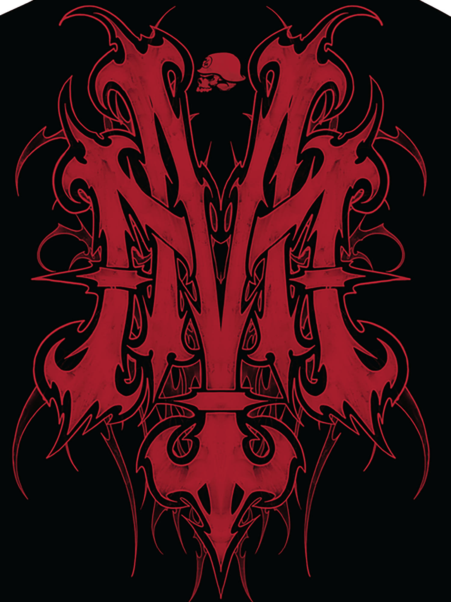 Metal Mulisha Men's Monogram Tee - Black/Red by Metal Mulisha