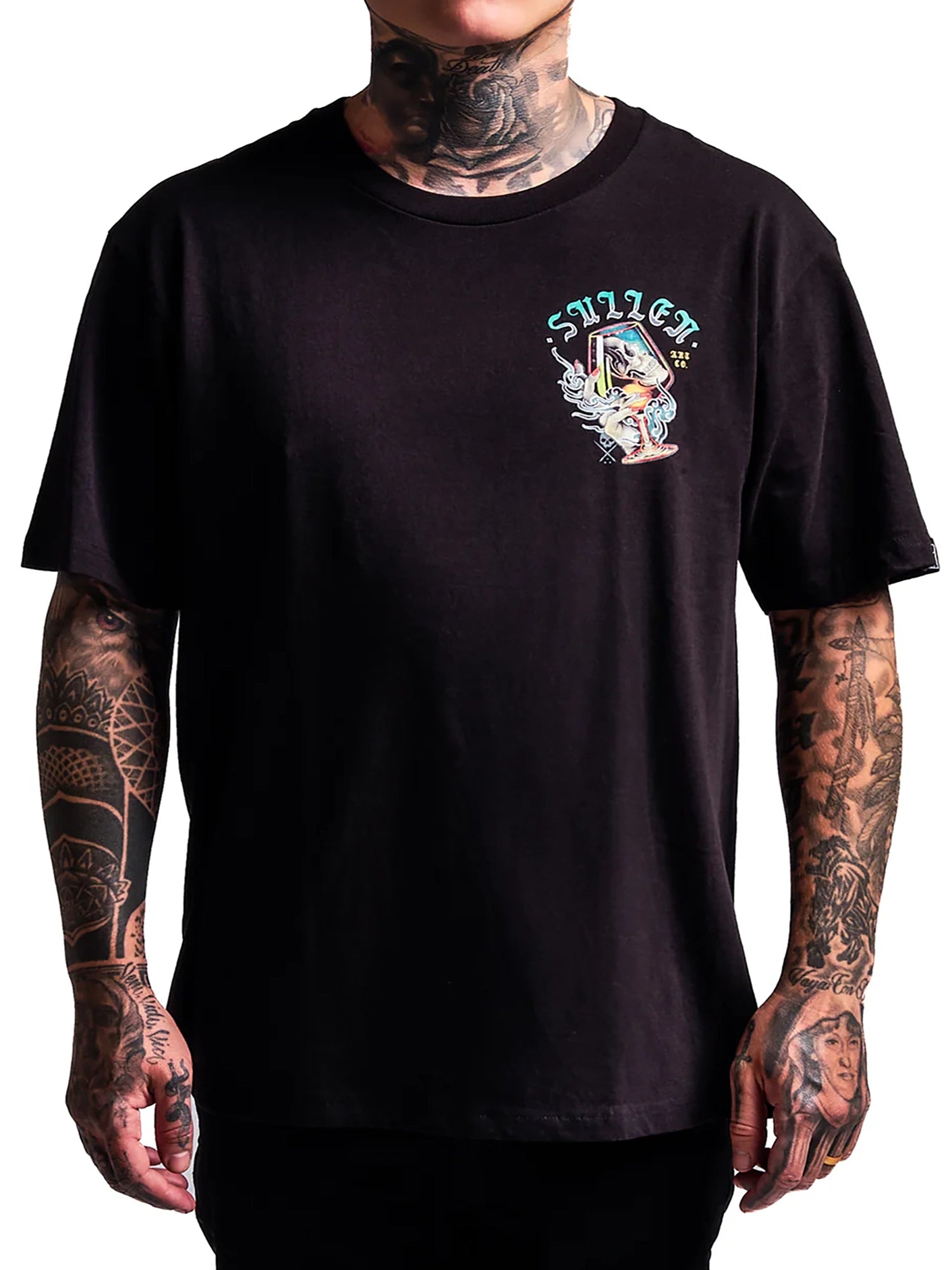 Sullen Men's Nightcap Graphic T-shirt - Black