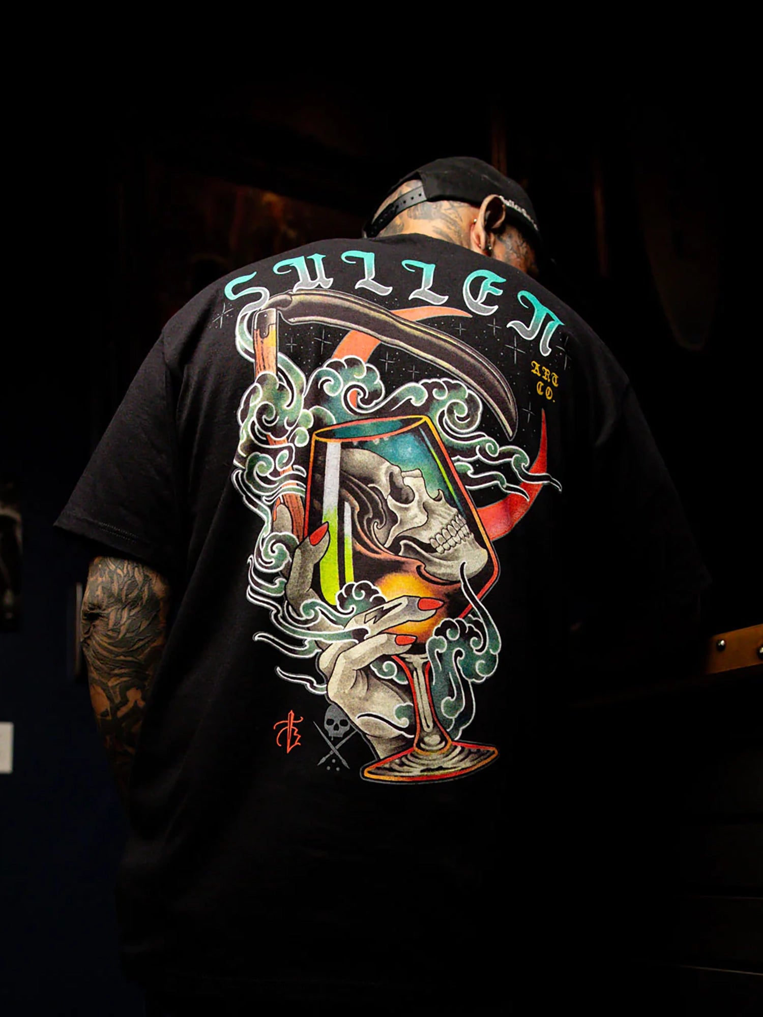 Sullen Men's Nightcap Graphic T-shirt - Black