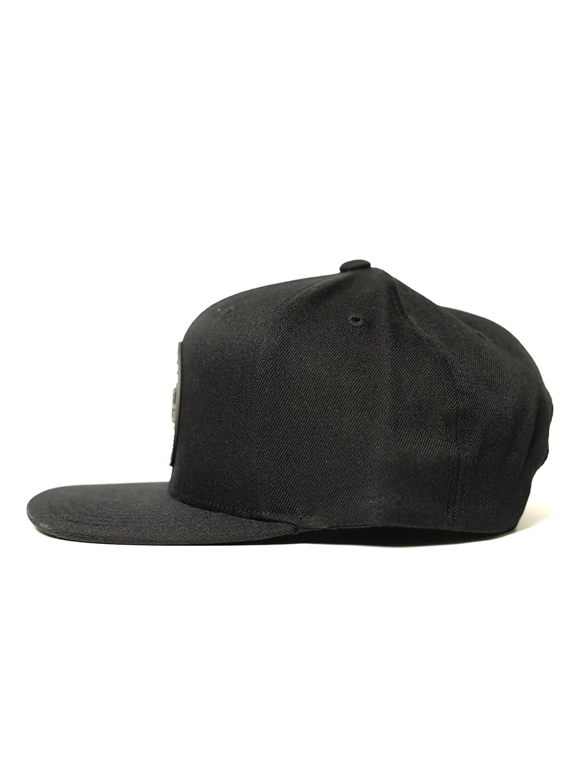 Fasthouse Men's Oil Burner 110 Snapback Hat in Black, left-side view