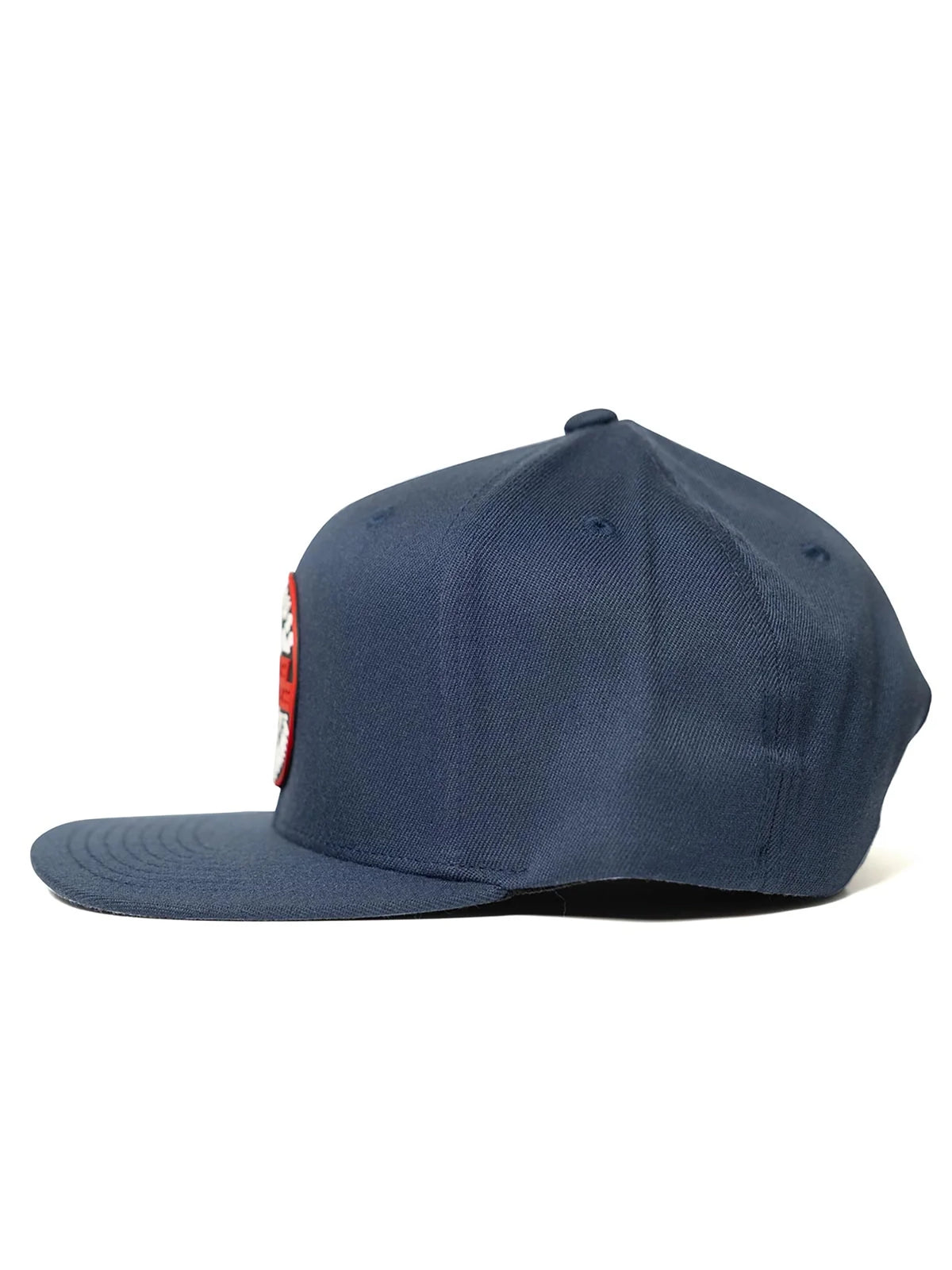 Fasthouse Men's Oil Burner 110 Snapback Hat in Indigo, left-side view