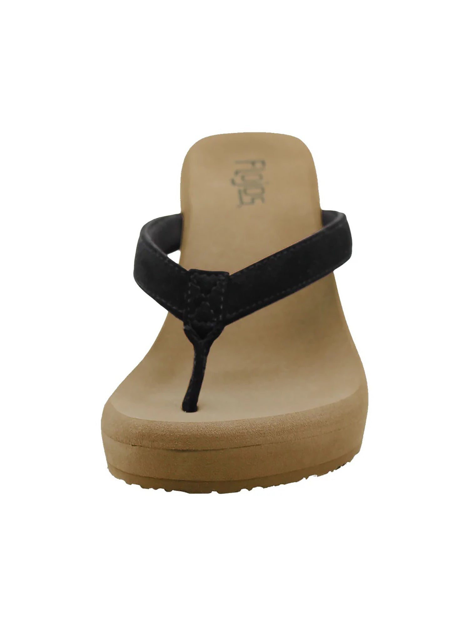 Flojos Olivia Women's Wedge Sandals - Black/Brown