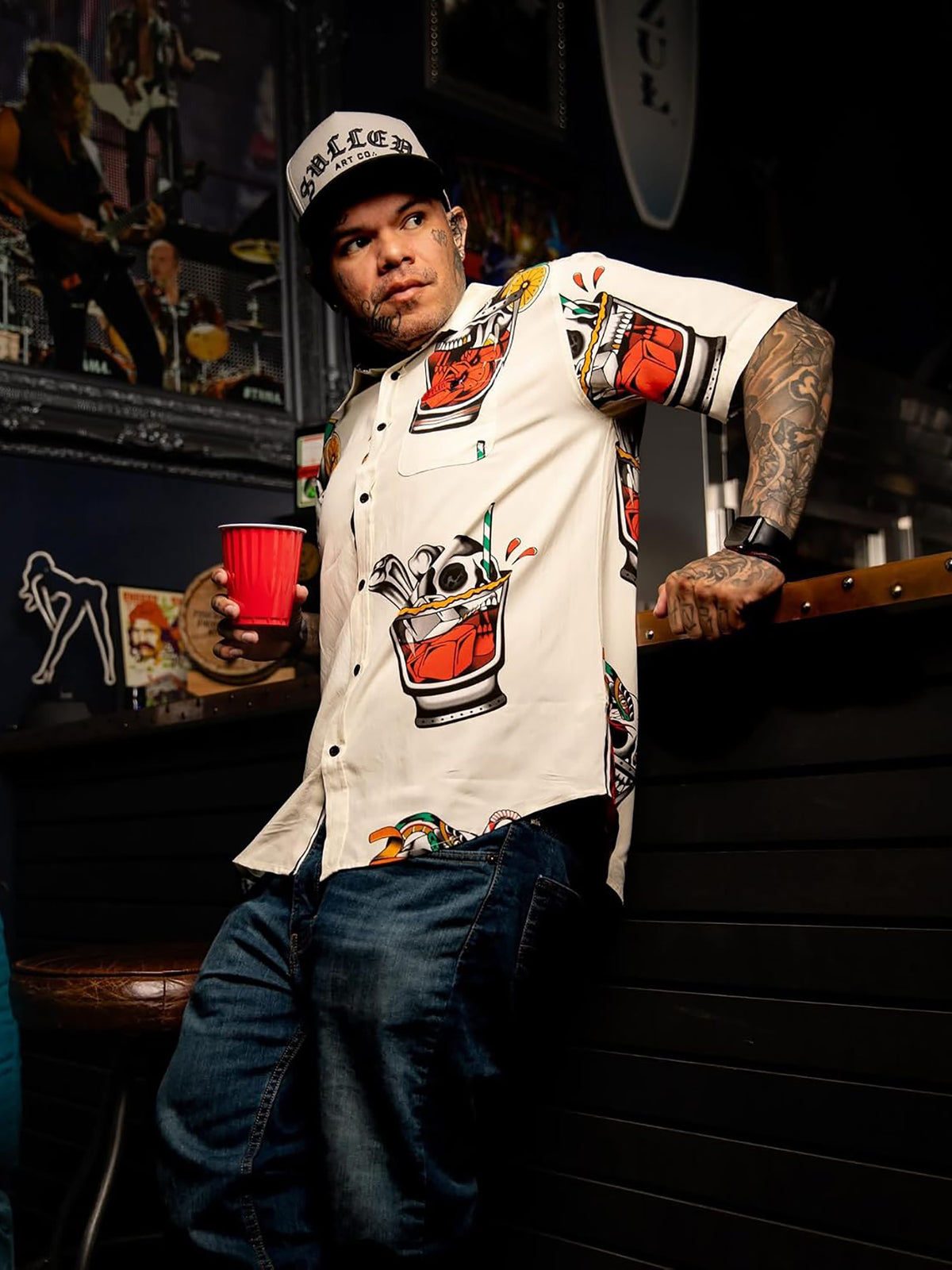 Sullen Men's On the Rocks Woven Button-Down Shirt - Antique White
