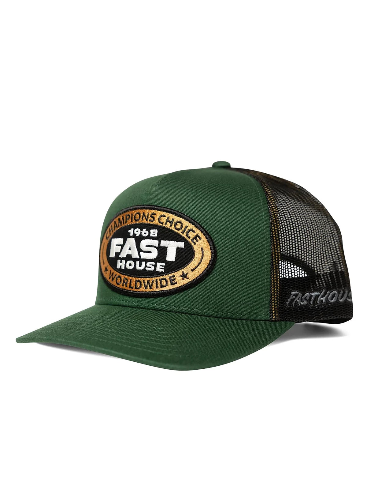 Fasthouse Men's Petrol Snapback Hat in Green, front three-quarter view