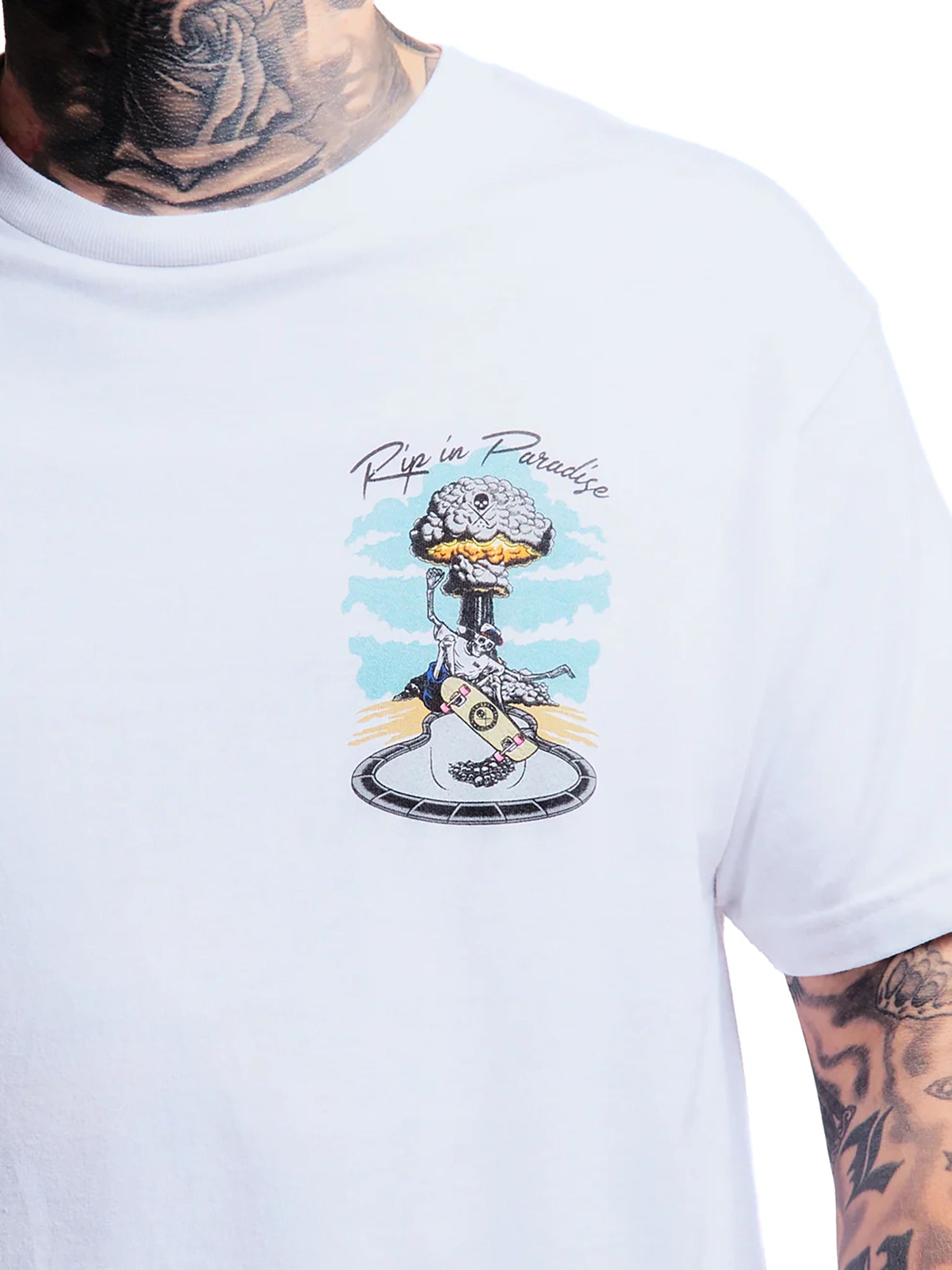 Sullen Men's RIP In Paradise Graphic T-shirt - White by Sullen