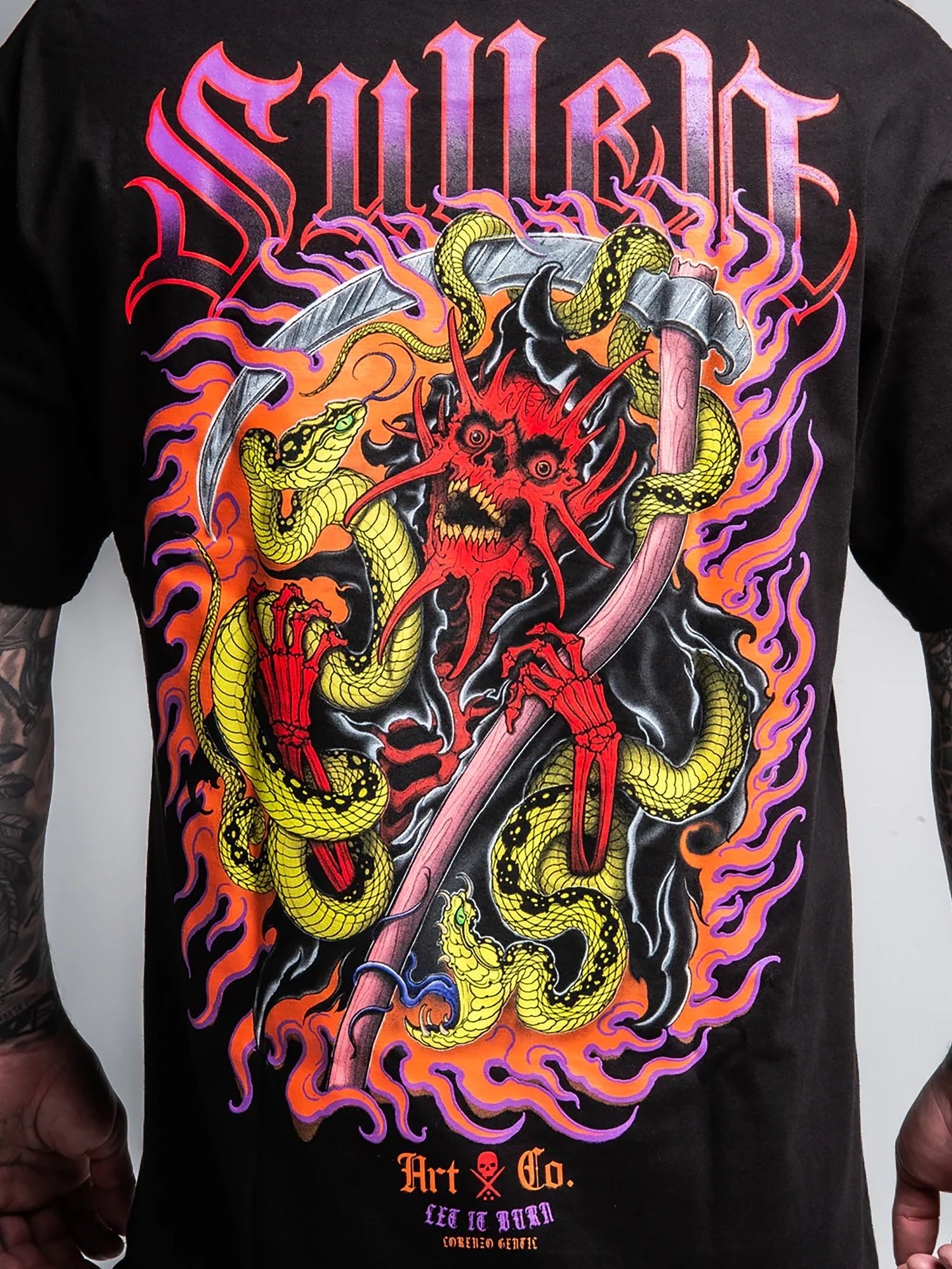 Sullen Men's Red Reaper Graphic Tee - Black by Sullen