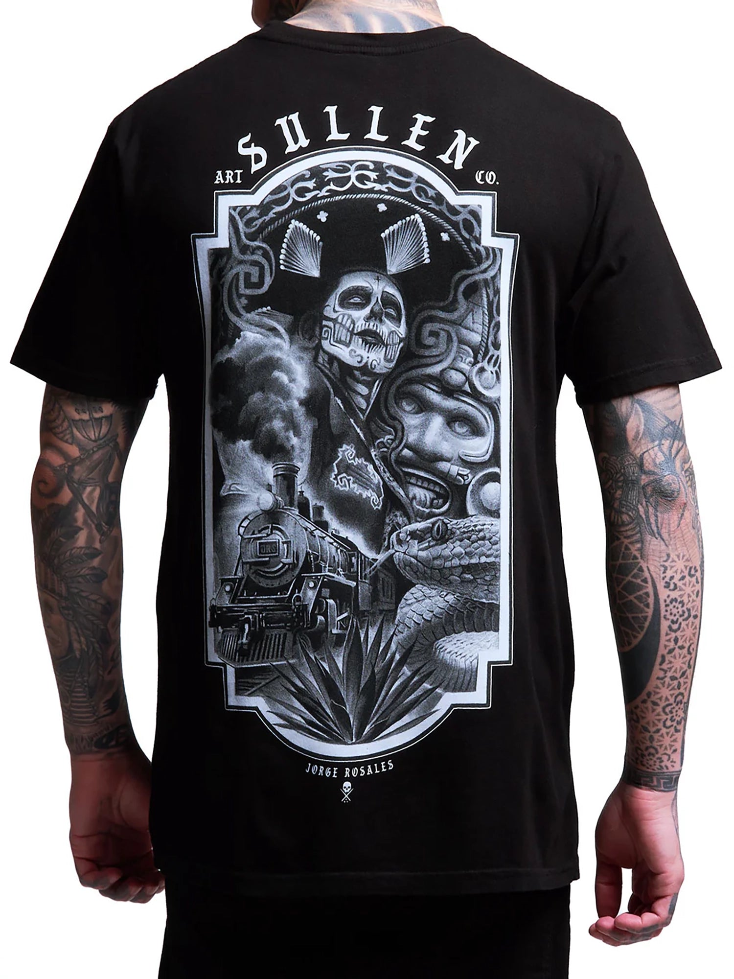 Sullen Men's Rosales Premium Graphic T-shirt - Jet Black by Sullen
