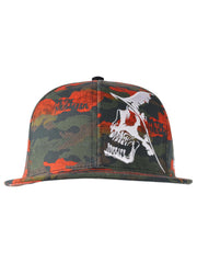 Metal Mulisha Men's Rugged 2 Orange Camo Stretch Fit Hat