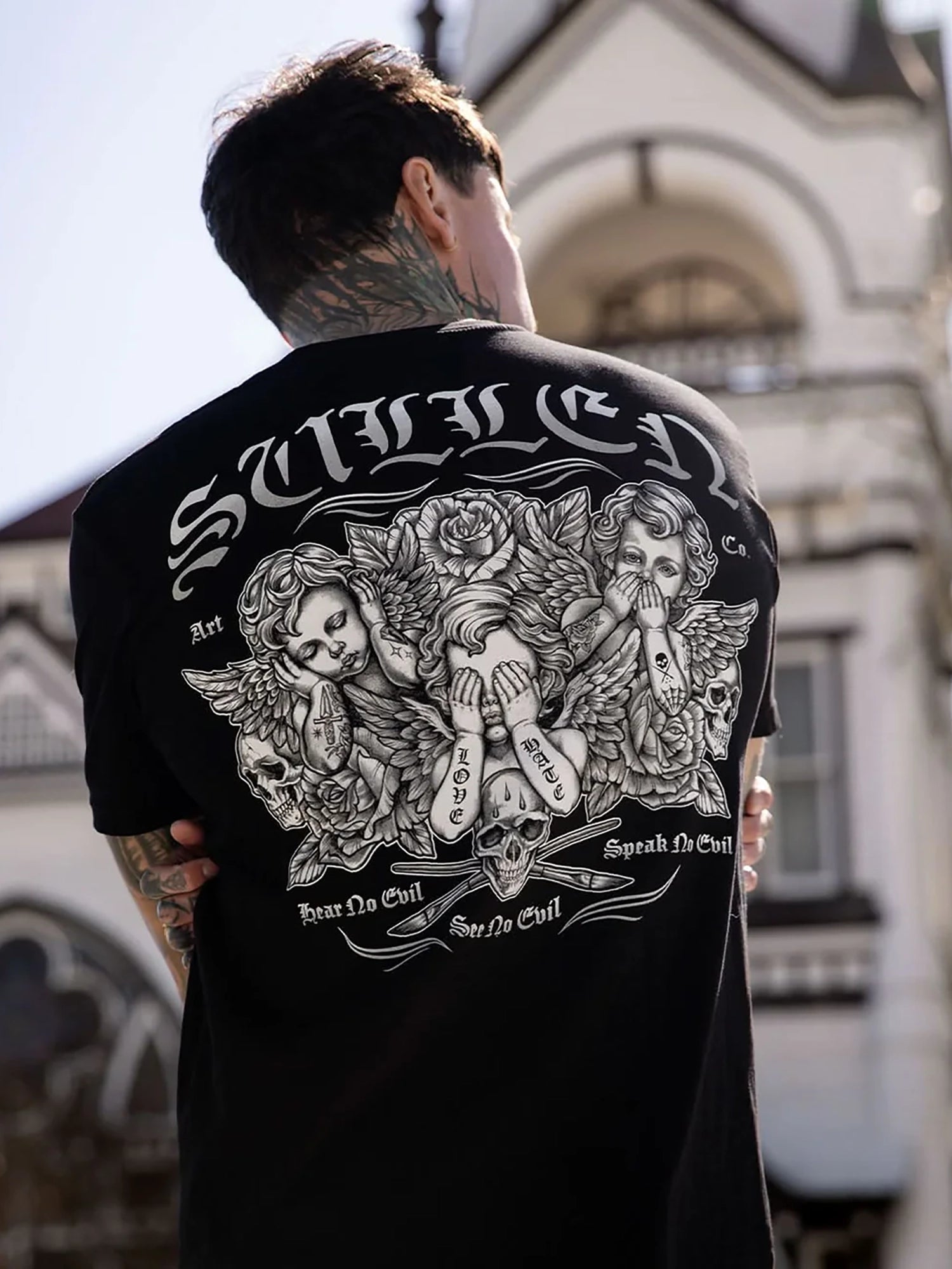 Sullen Men's See No Evil Premium Graphic T-shirt - Jet Black by Sullen