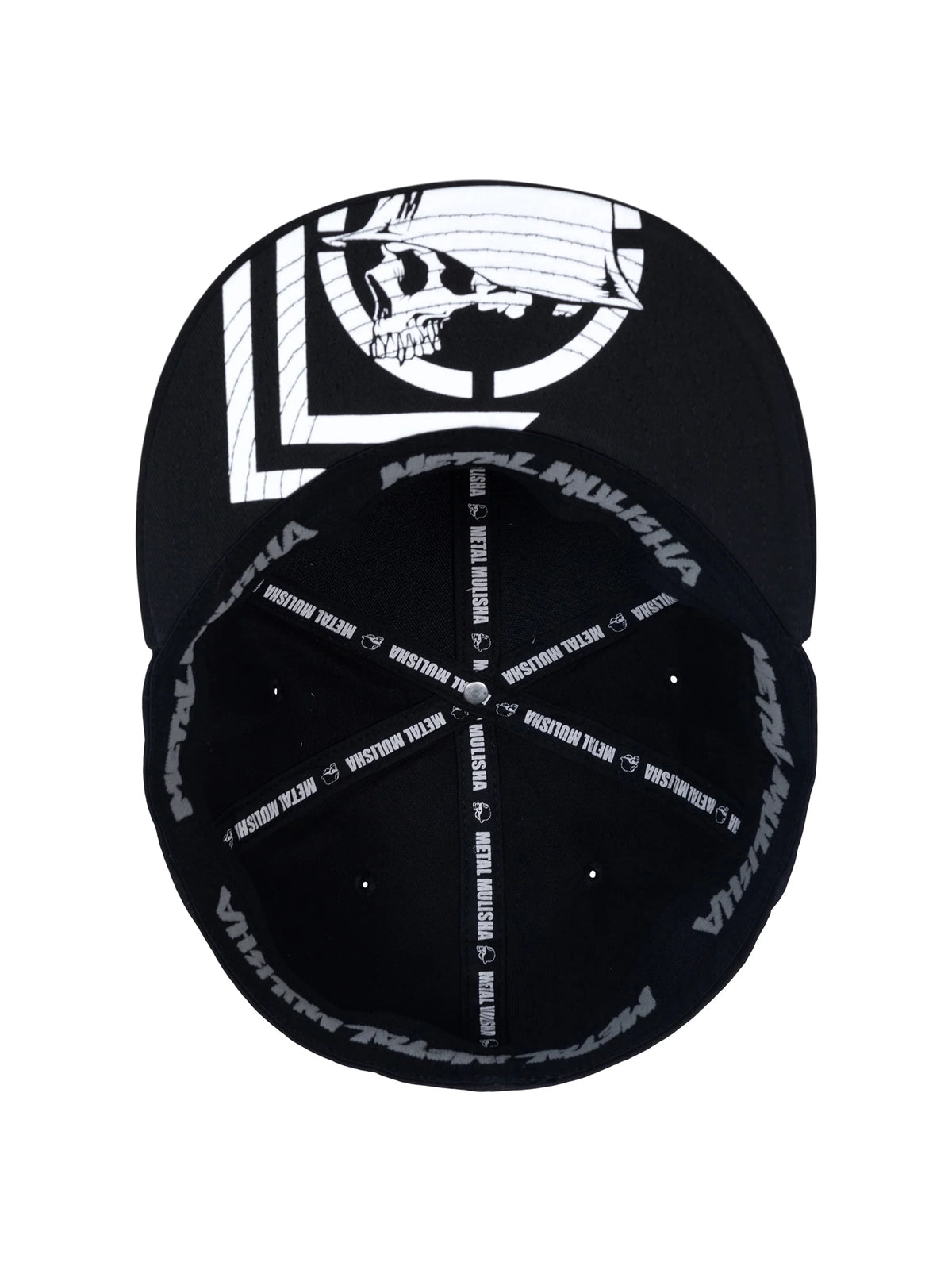 Metal Mulisha Sketched black flex hat interior seam taping