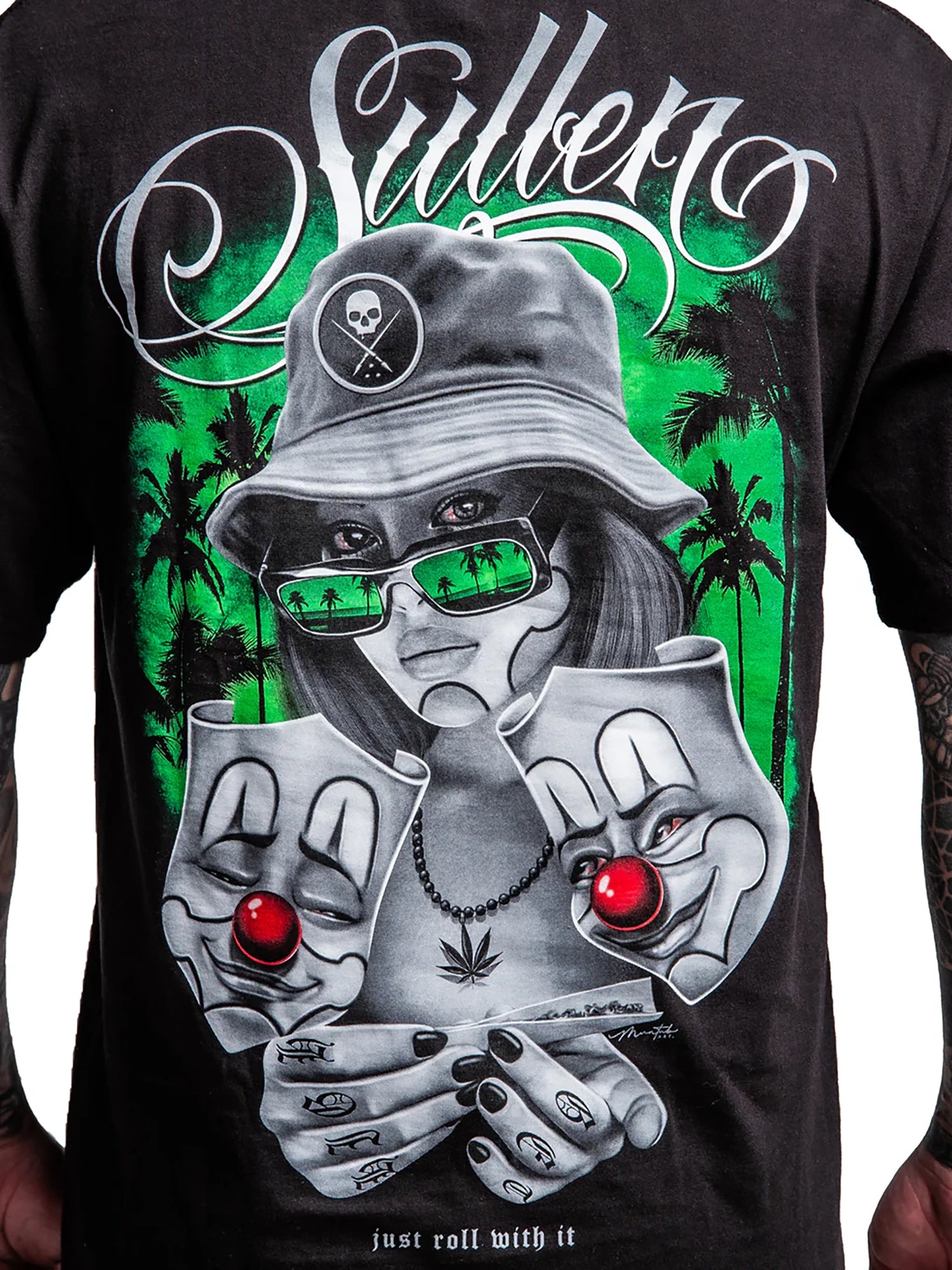 Sullen Men's Smile Now Smile Later Graphic Tee - Black – Tan, graphic detail