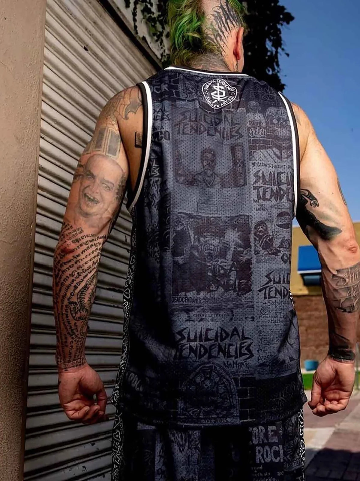 Sullen x Suicidal Tendencies Men's Posted Heavy Mesh Jersey - Grey