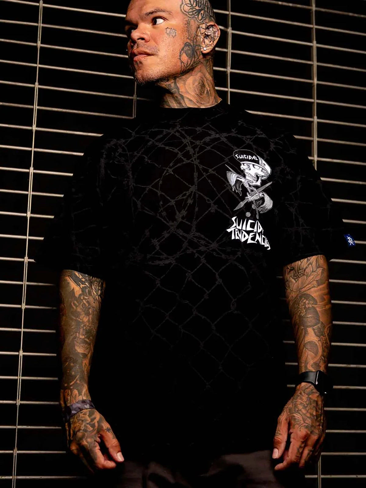 Sullen x Suicidal Tendencies Men's ST x SAC “1 Ton” Relaxed Fit Graphic T-shirt - Jet Black